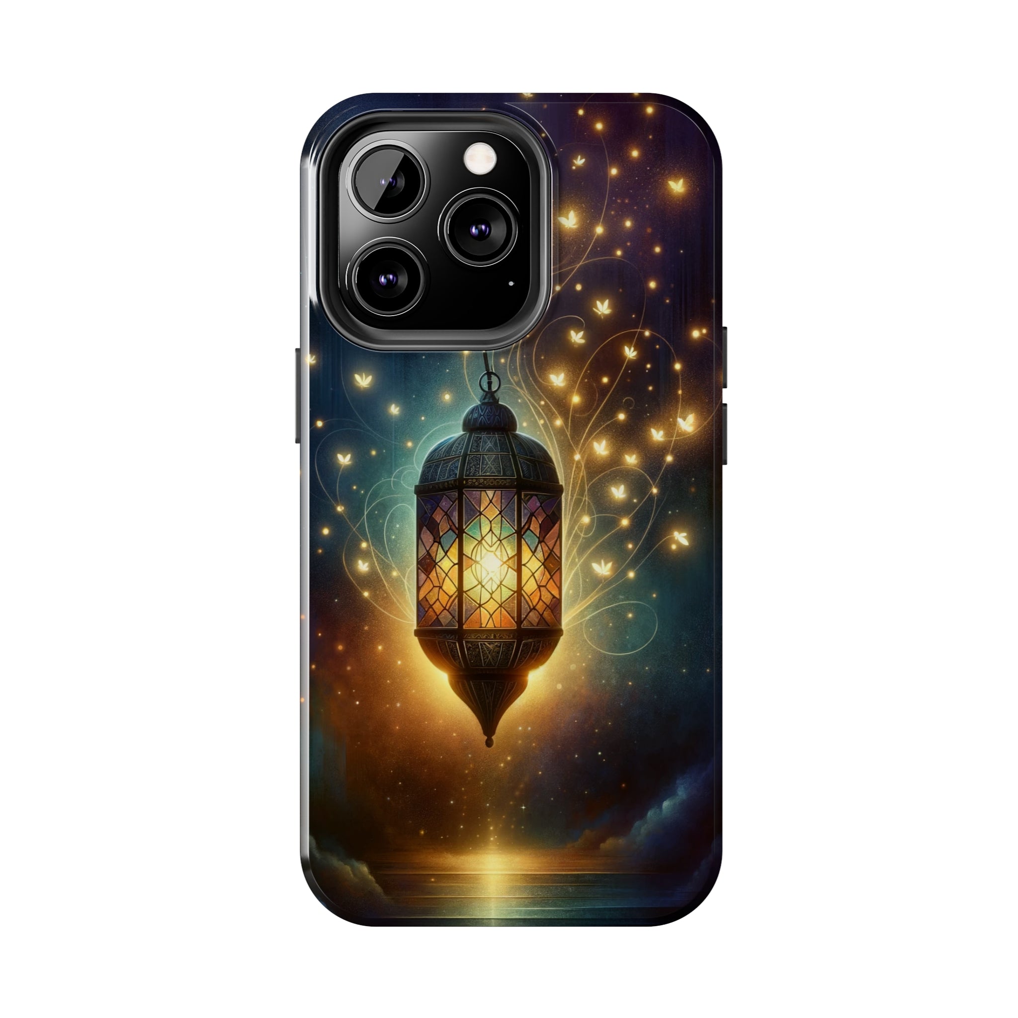 Fireflies around lamp - Tough Phone Case