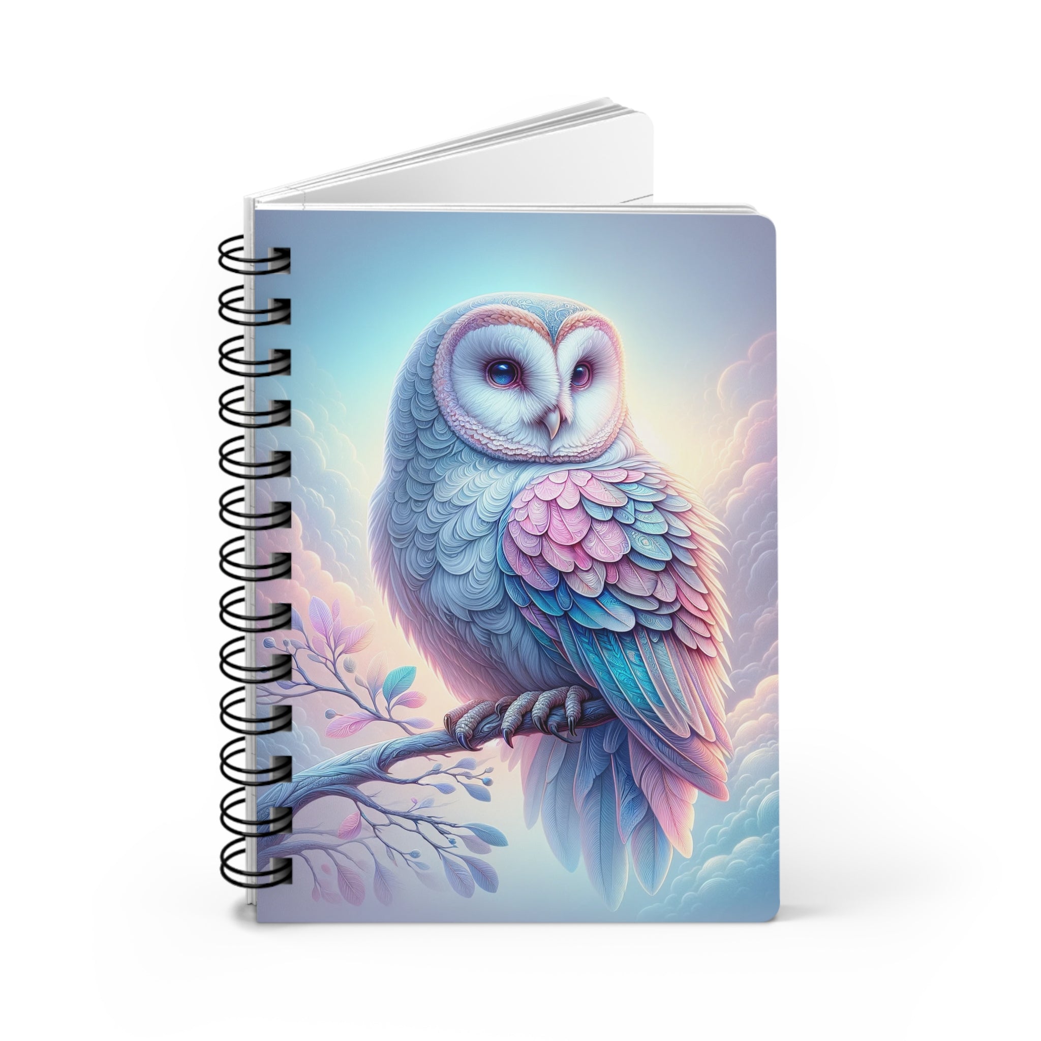 Pink Owl - Spiral Notebook