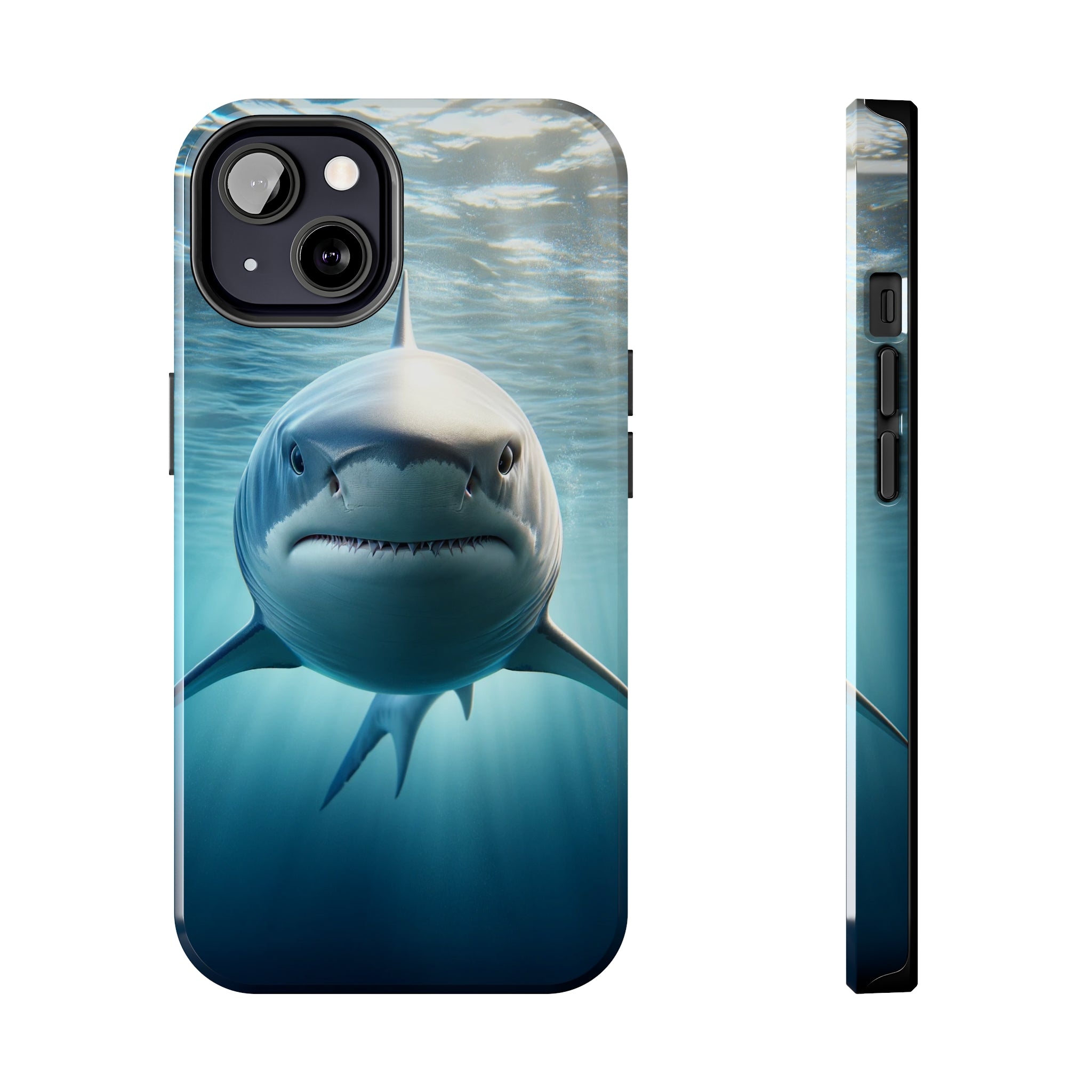 Curious shark - Tough Phone Case