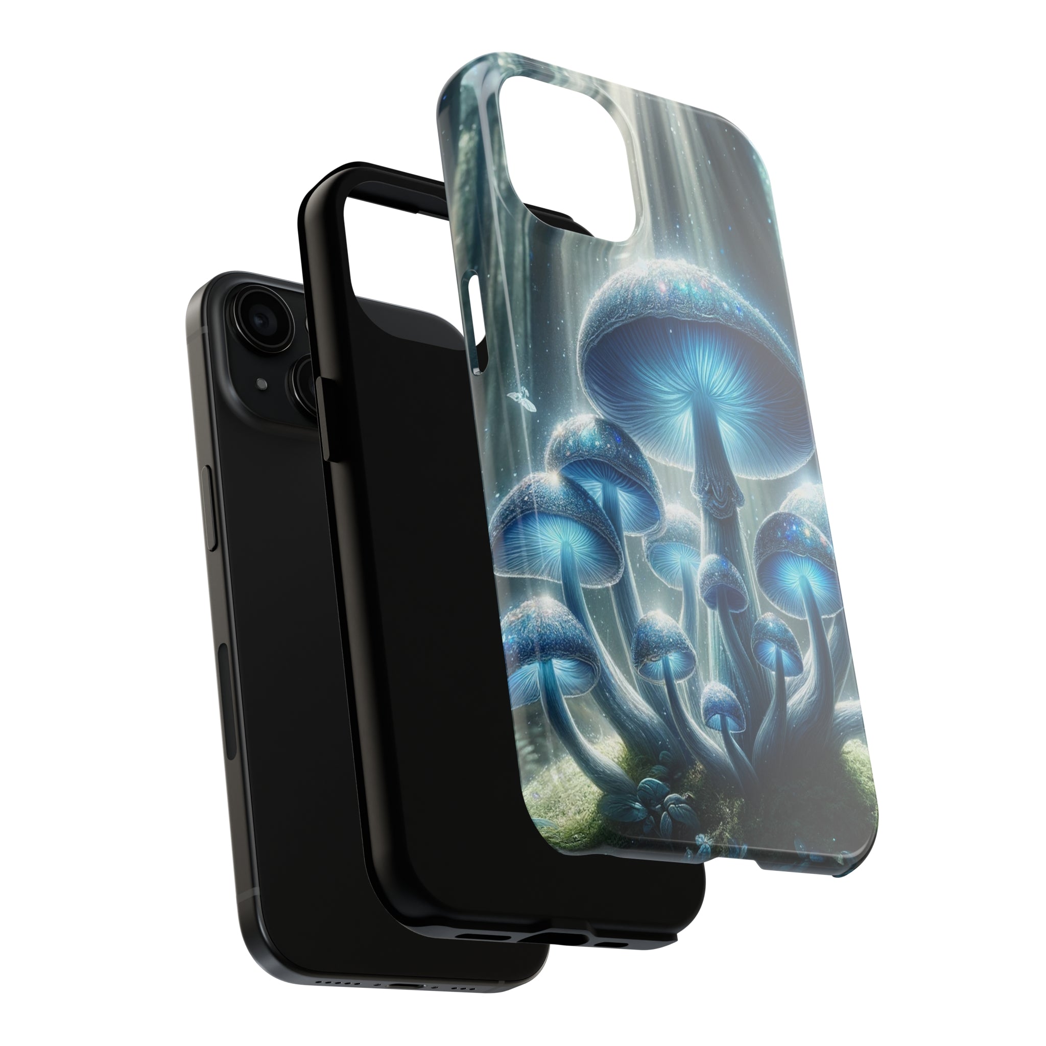 Light blue mushrooms - Tough Phone Case