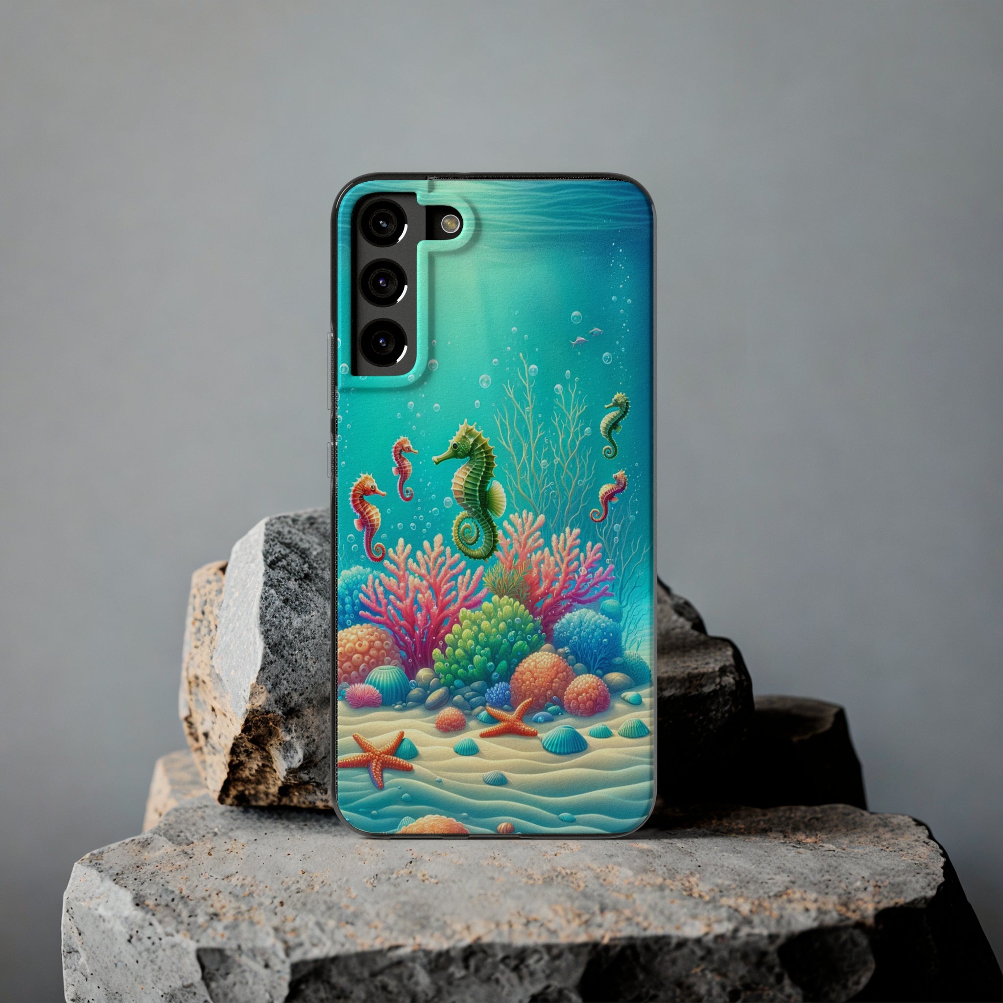 Seahorses - Soft Phone Case