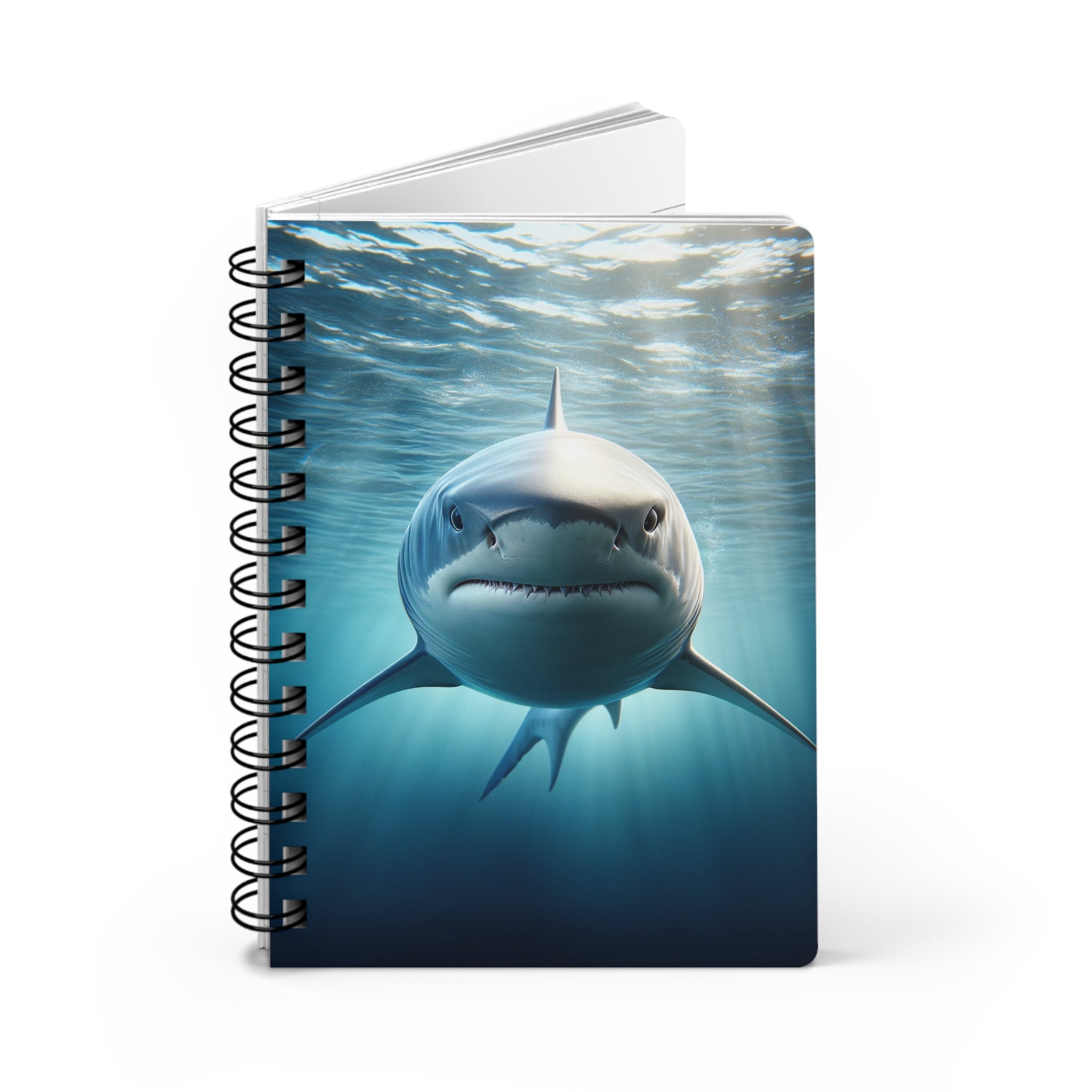 Curious shark - Spiral Notebook