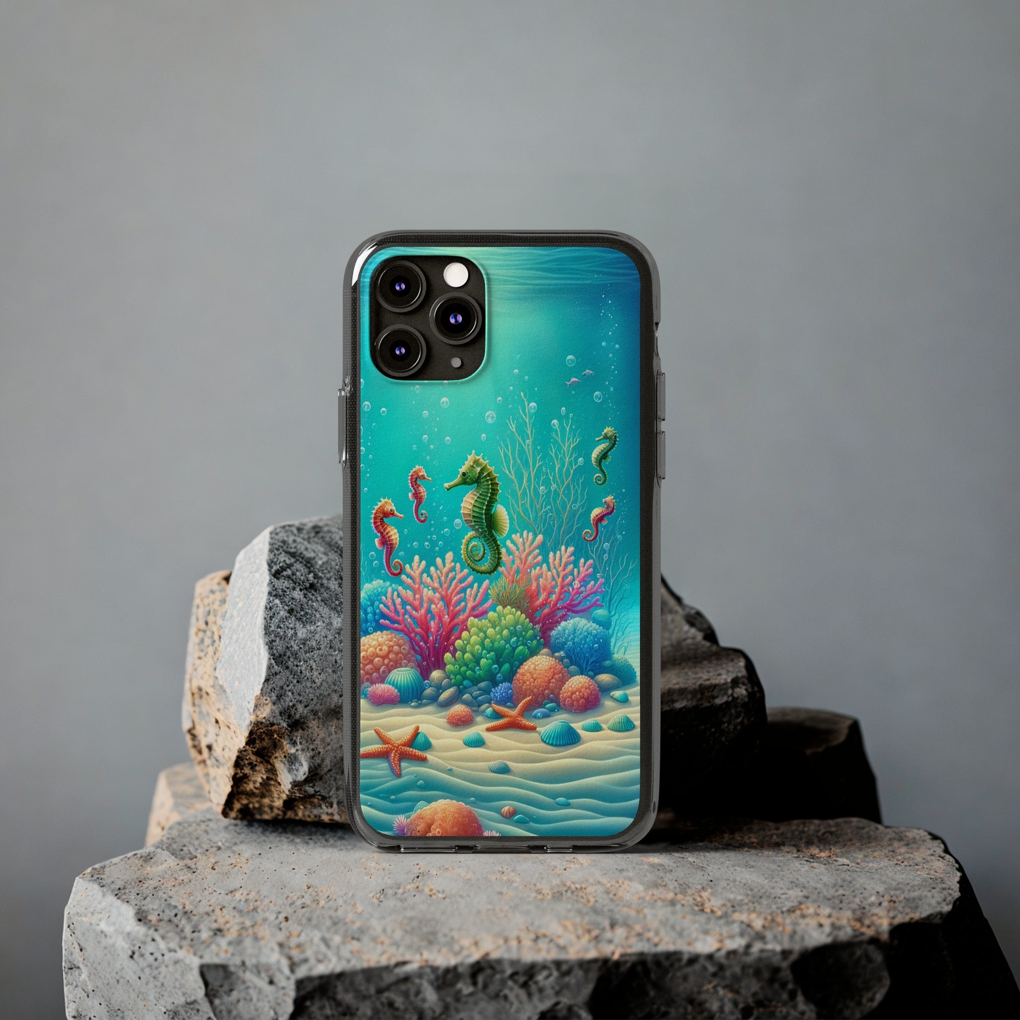 Seahorses - Soft Phone Case