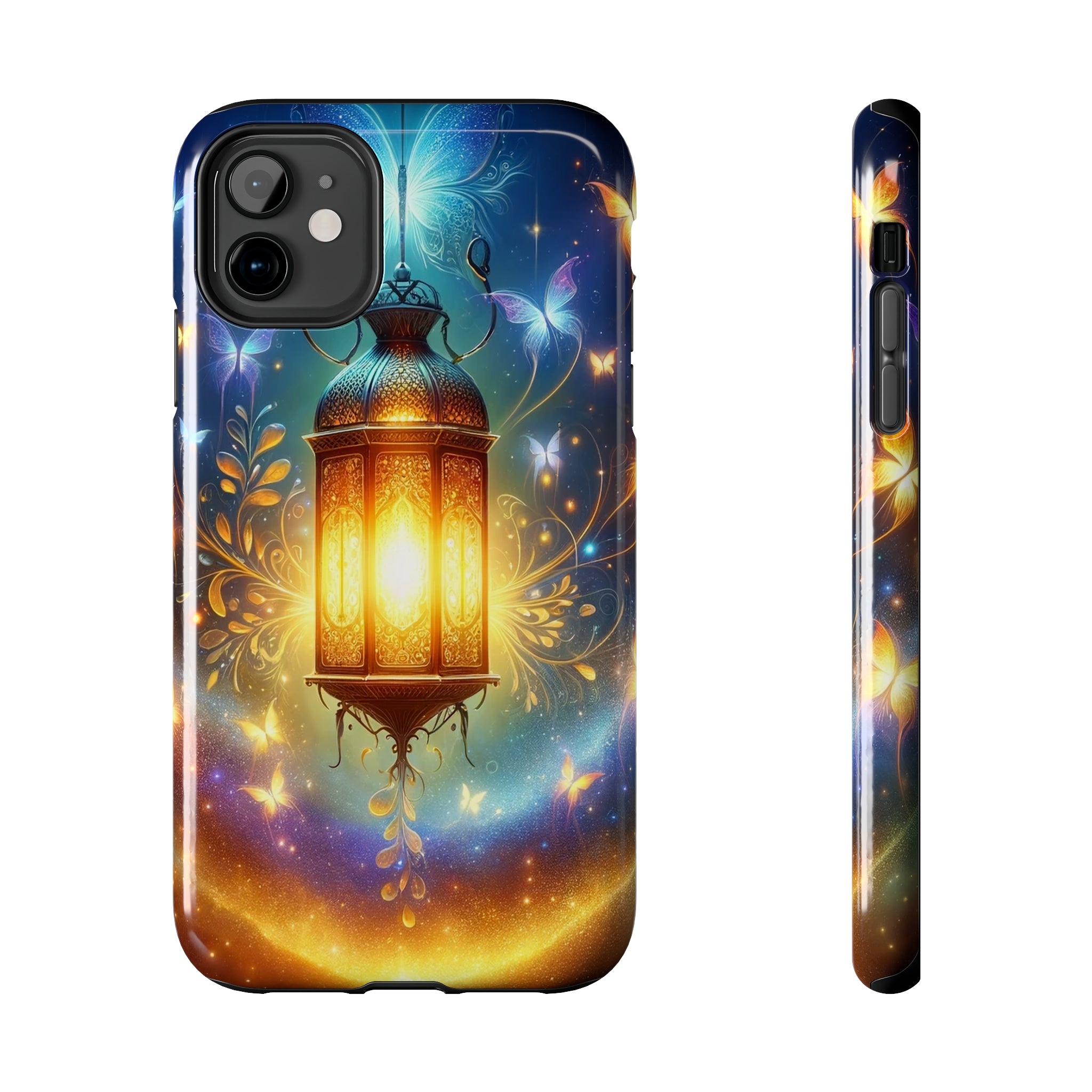 Butterflies around a lamp - Tough Phone Case