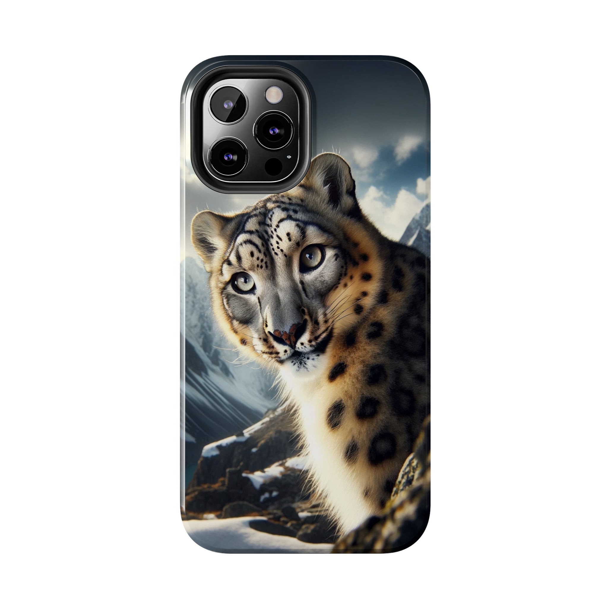 Curious Snow Leopard - Tough Phone Case