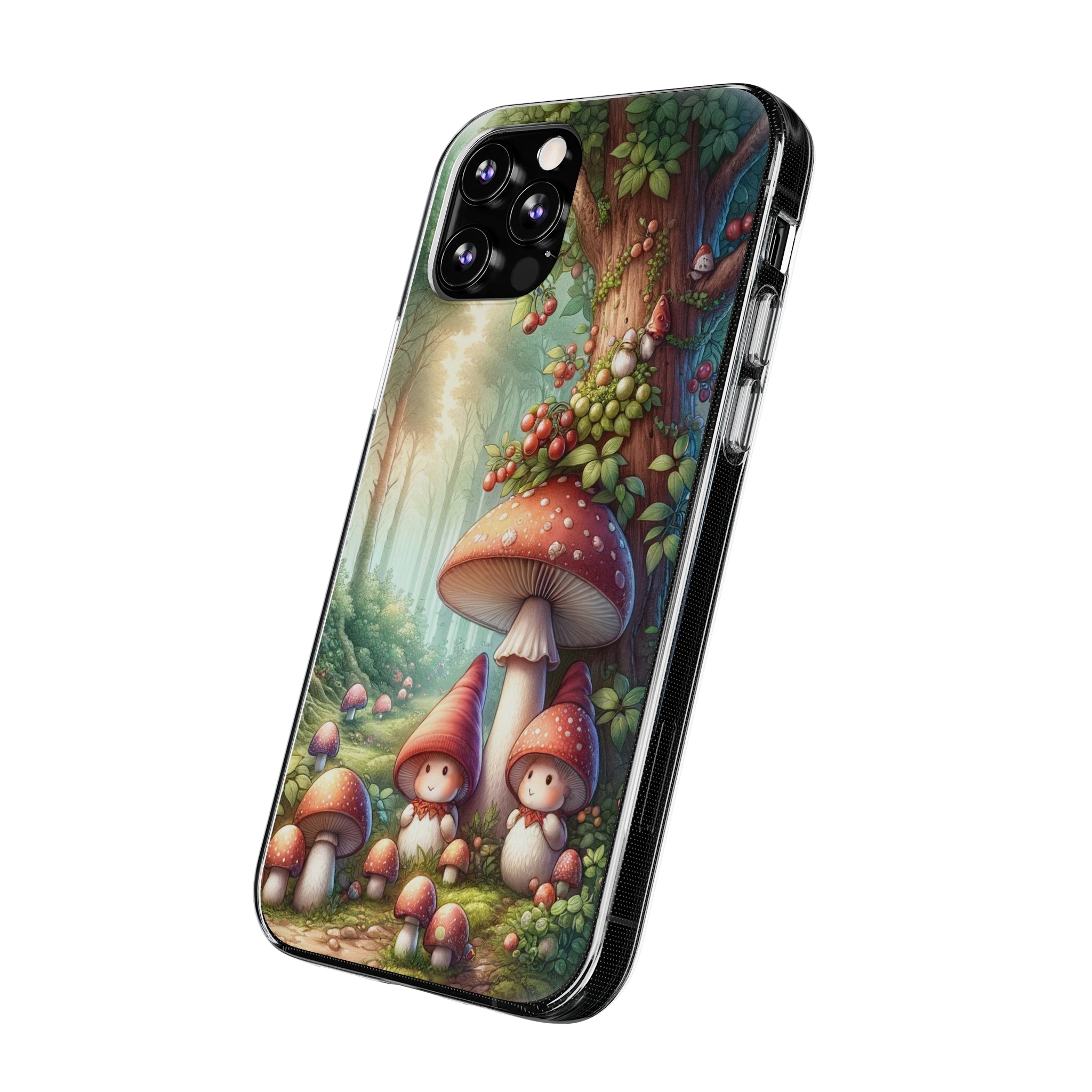 Gnomes and mushrooms - Soft Phone Case