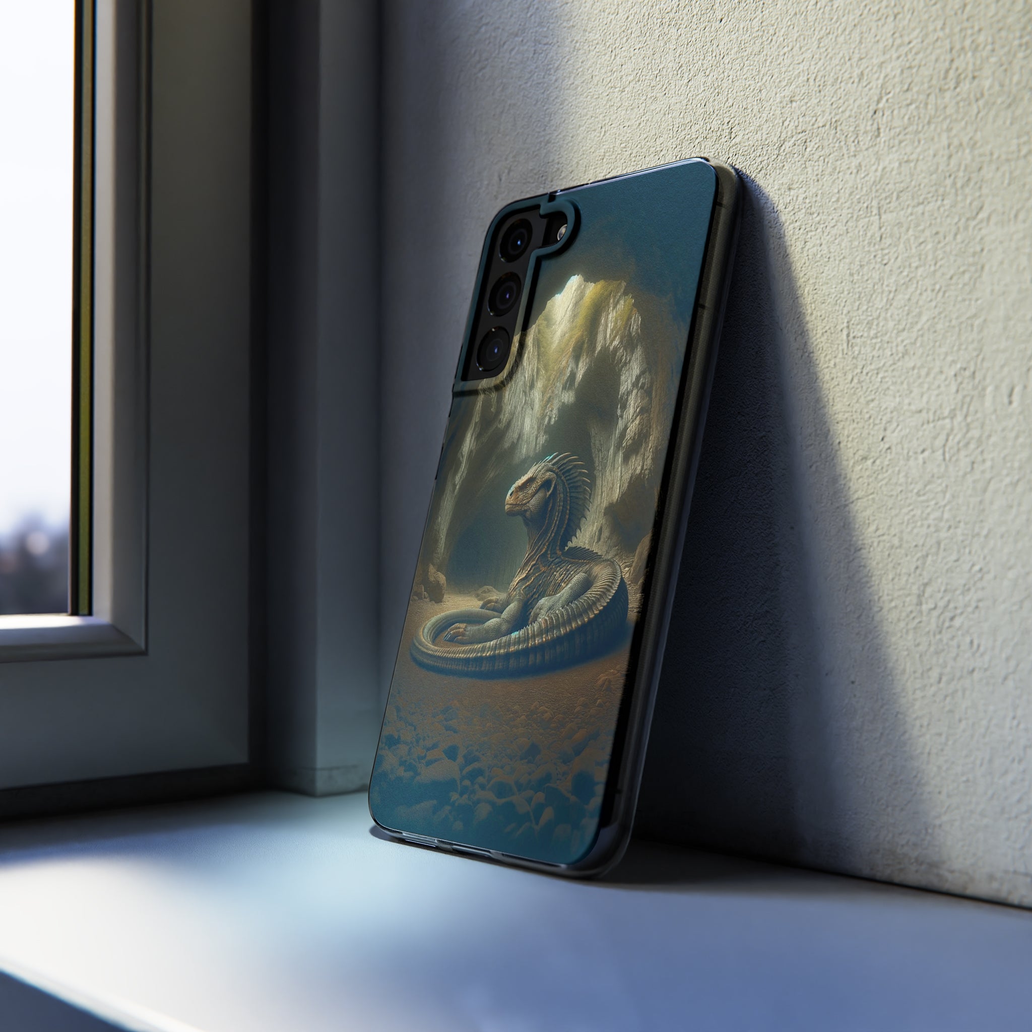 Basilisk in a cave - Soft Phone Case