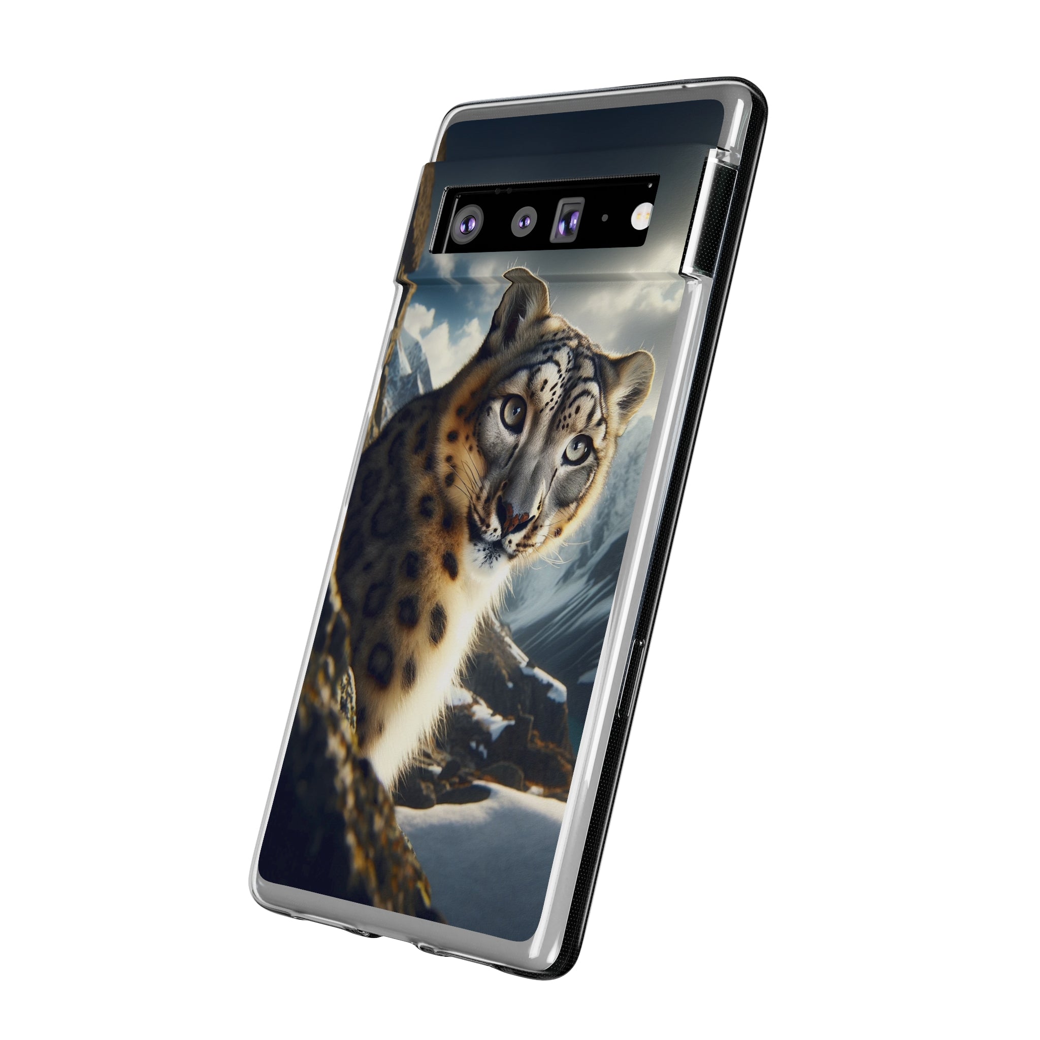 Snow Leopard - Soft Phone Case