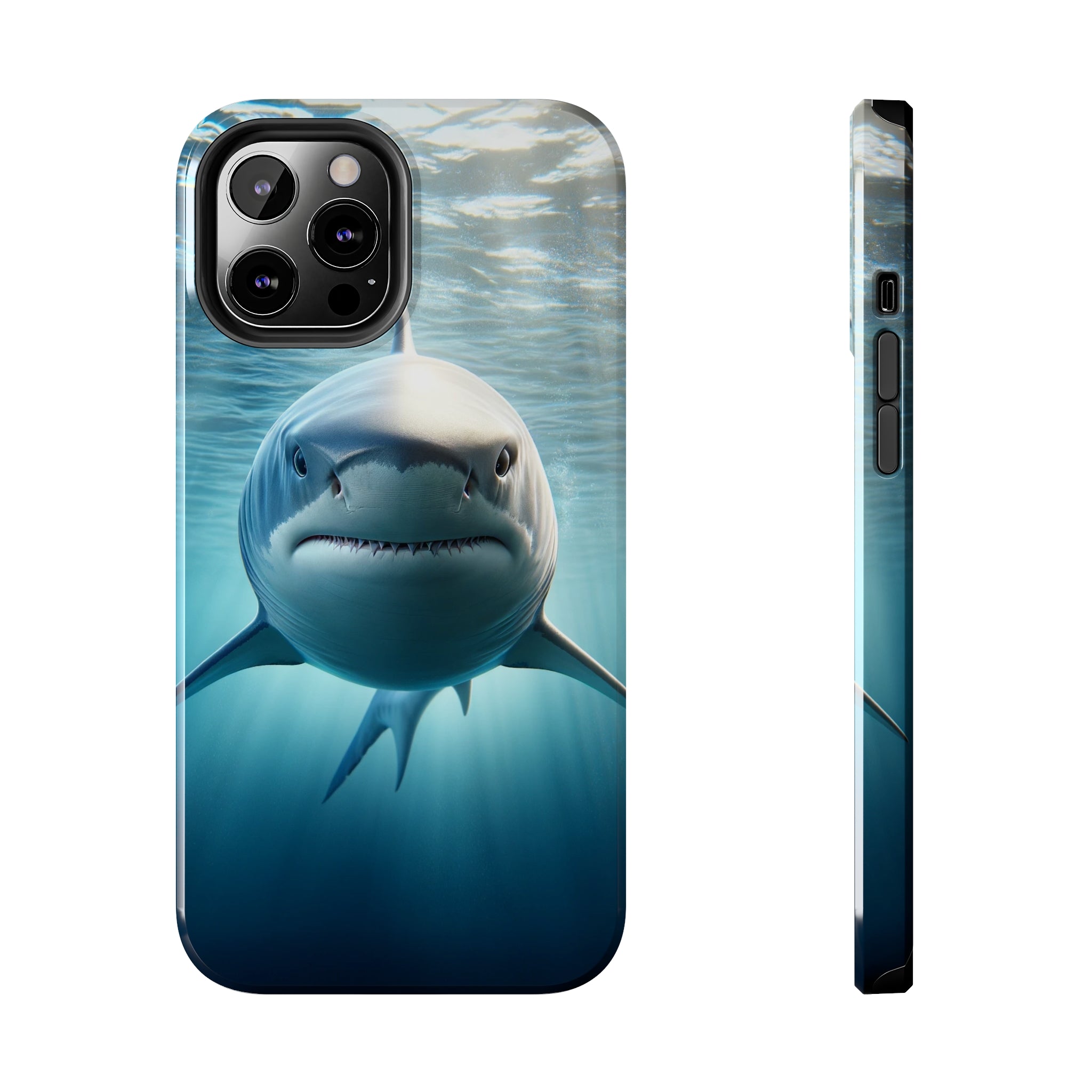 Curious shark - Tough Phone Case