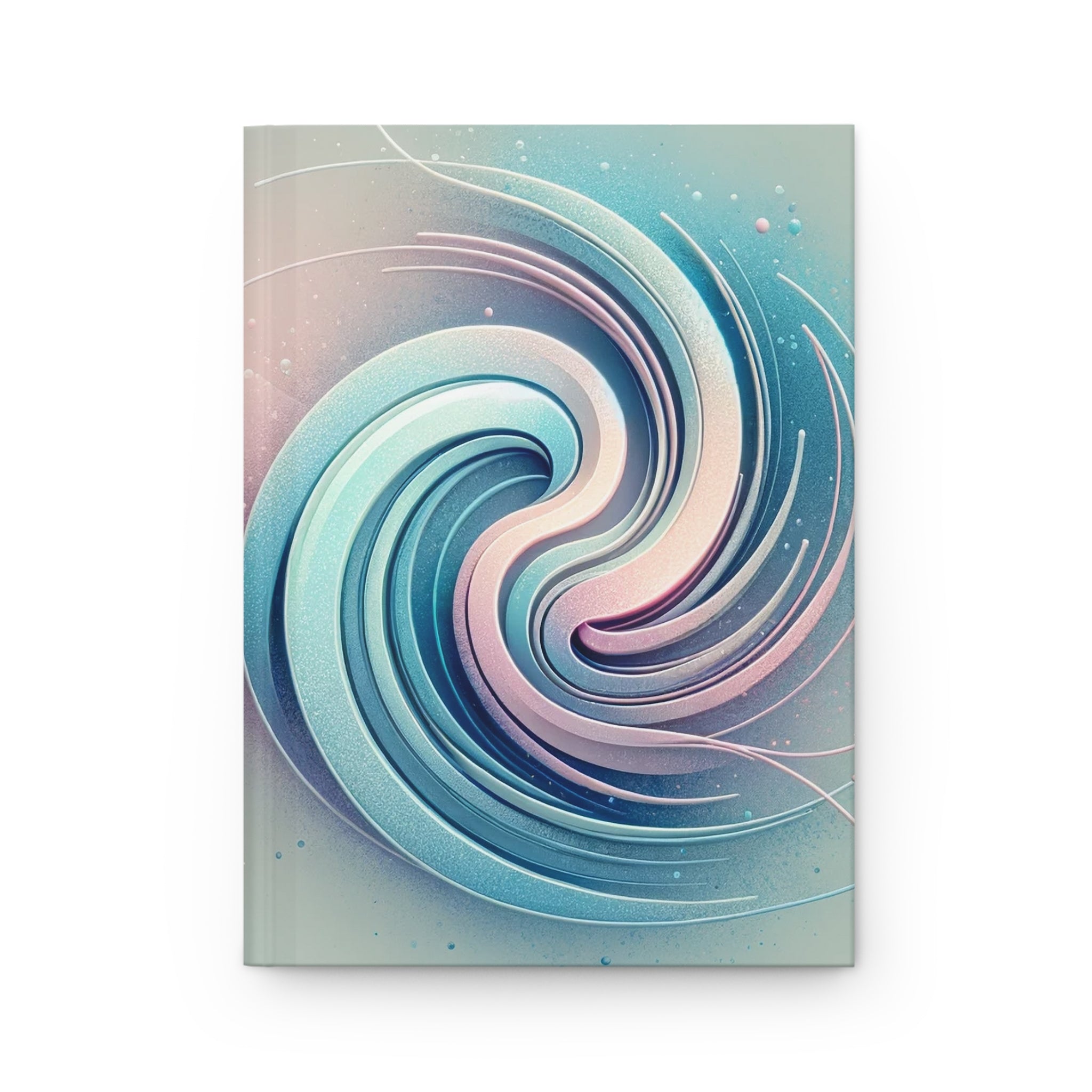 Spiral on blue background - Hardcover Notebook