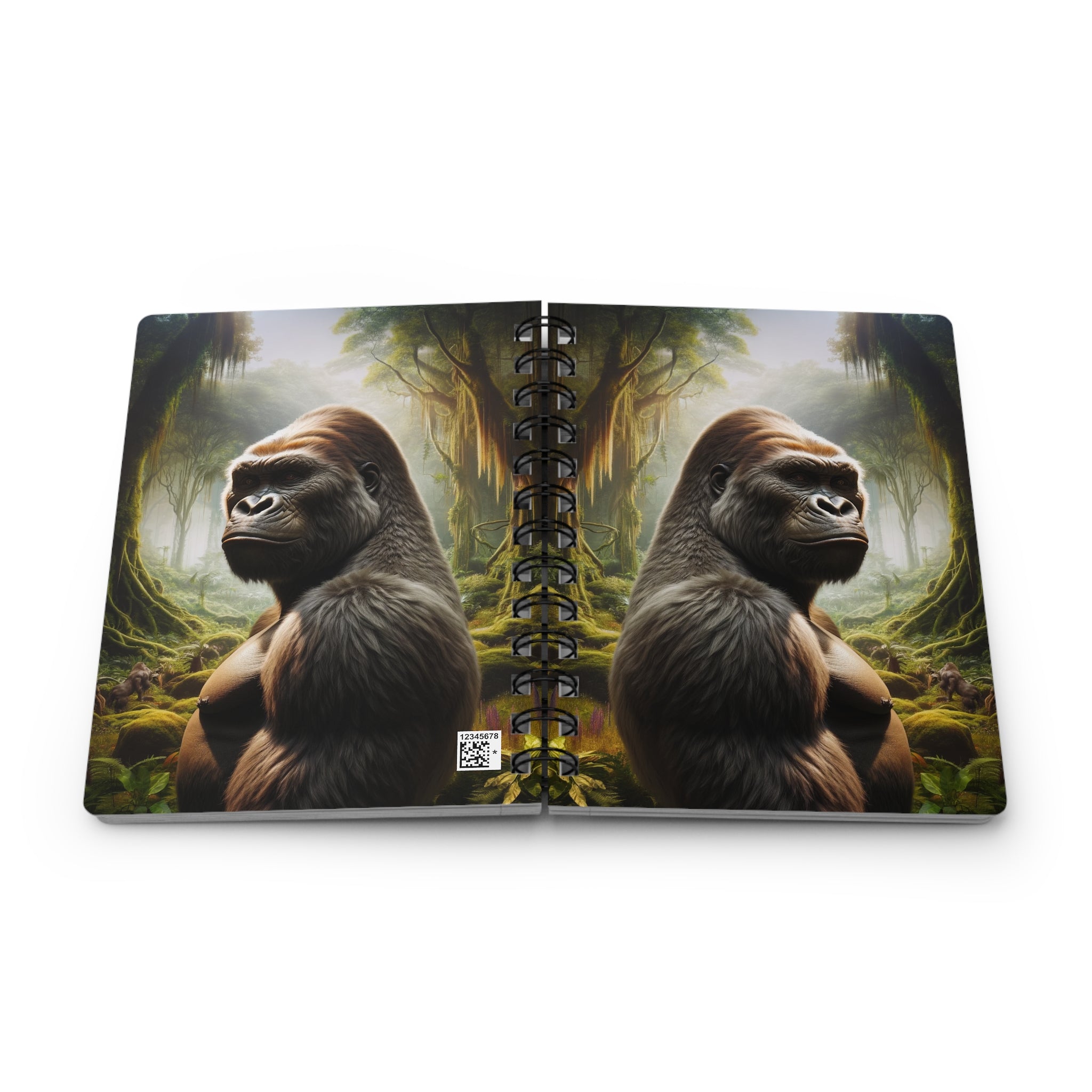 A curious gorilla - Spiral Notebook