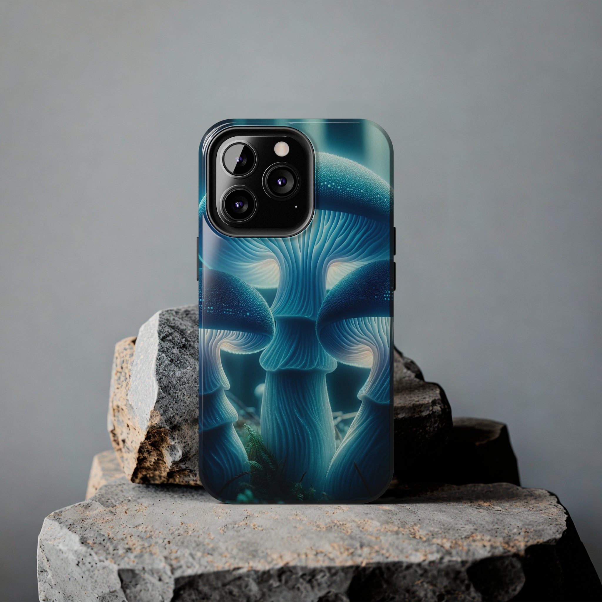 Blue Mushrooms - Tough Phone Case