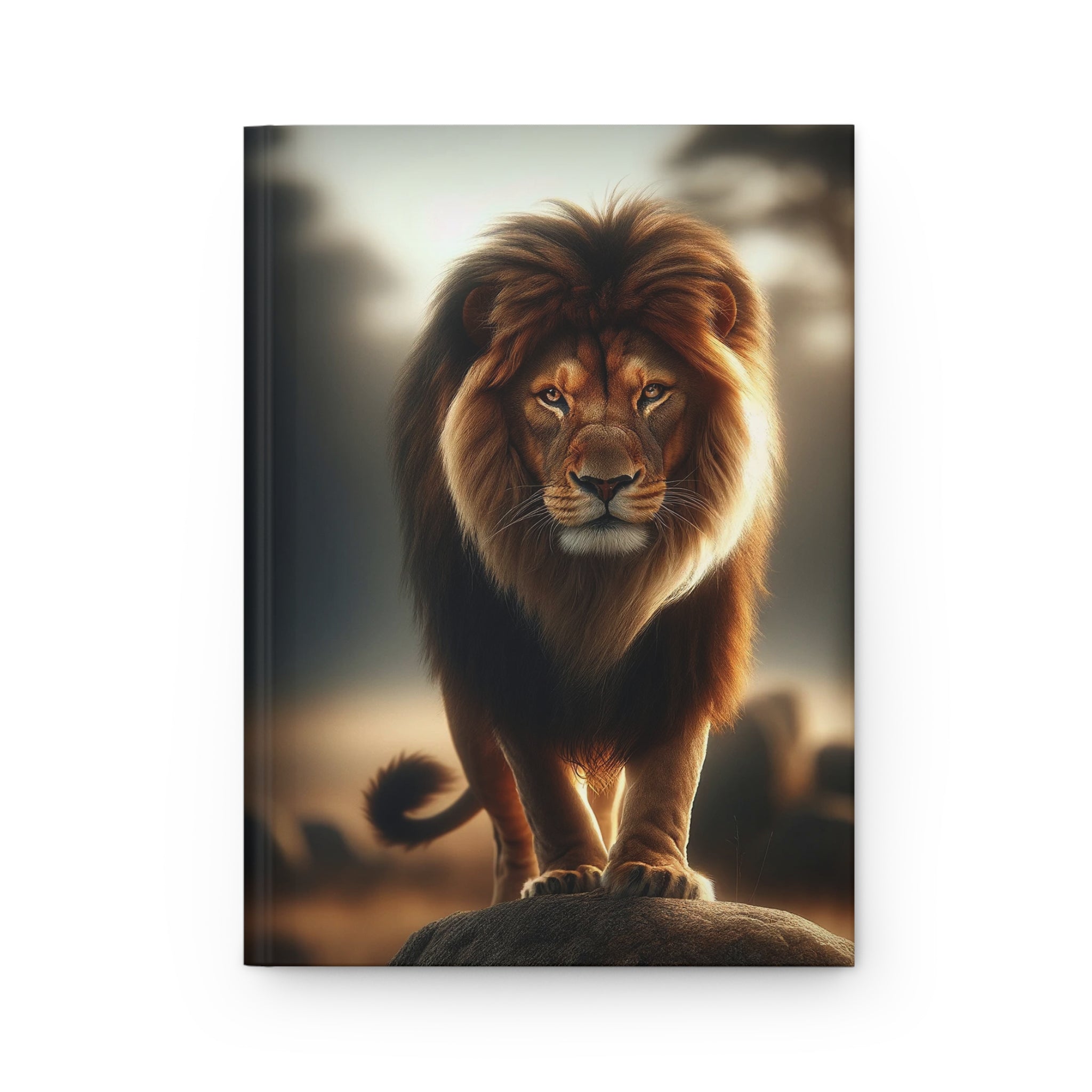 A curious Lion - Hardcover Notebook