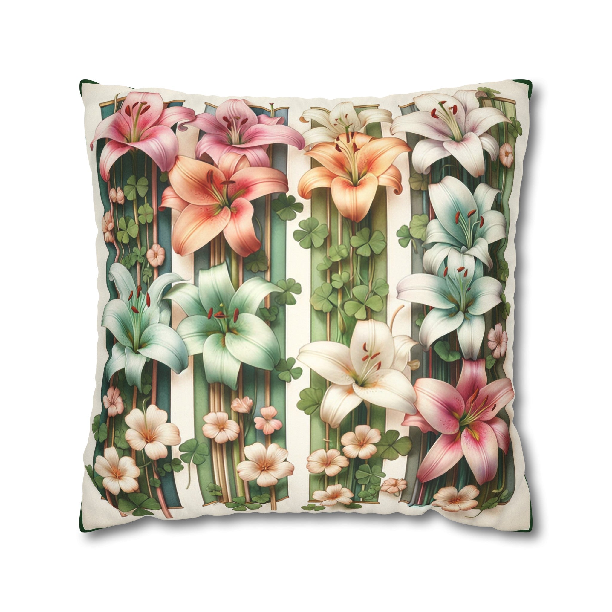 Lilies (1) - Suede Square Pillowcase