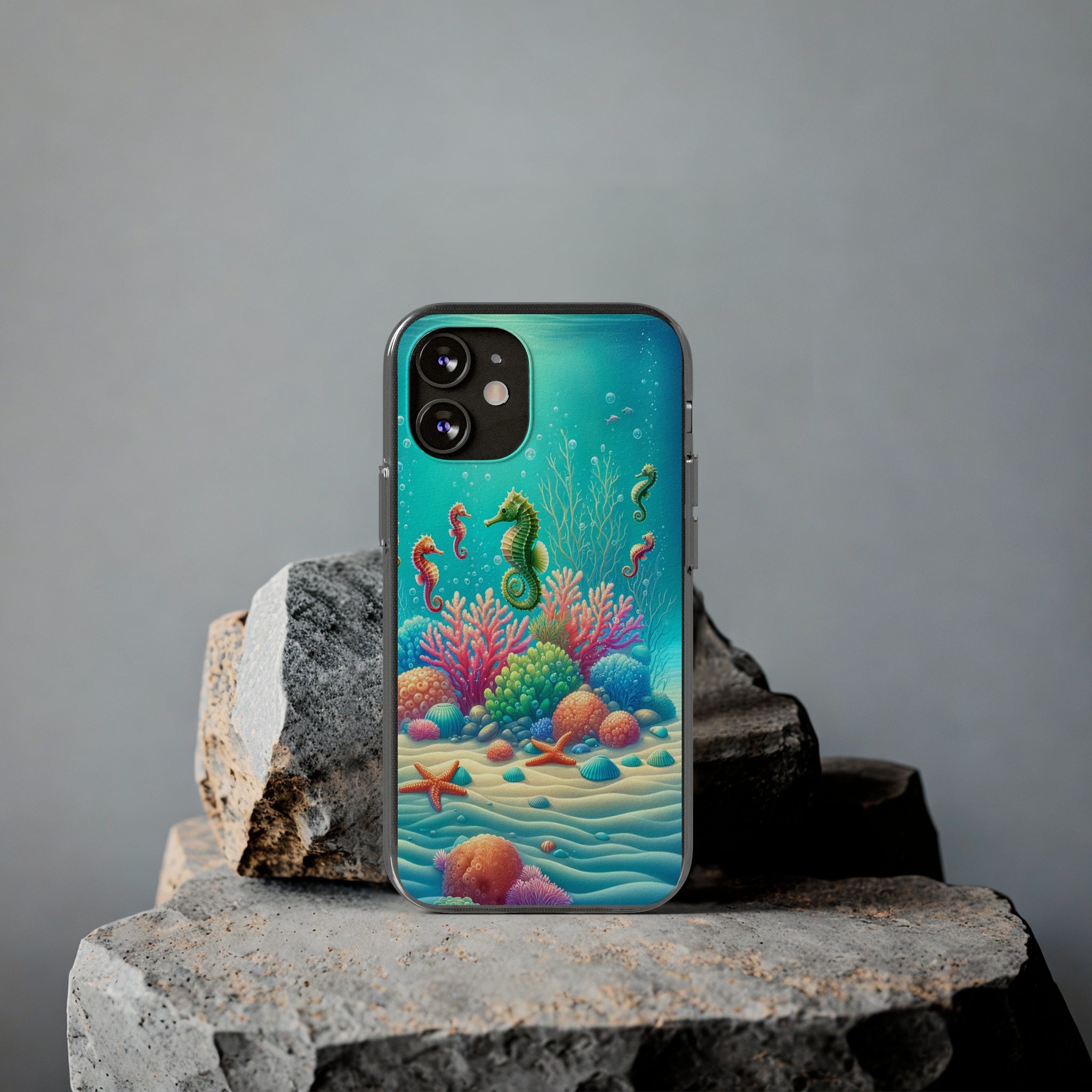 Seahorses - Soft Phone Case