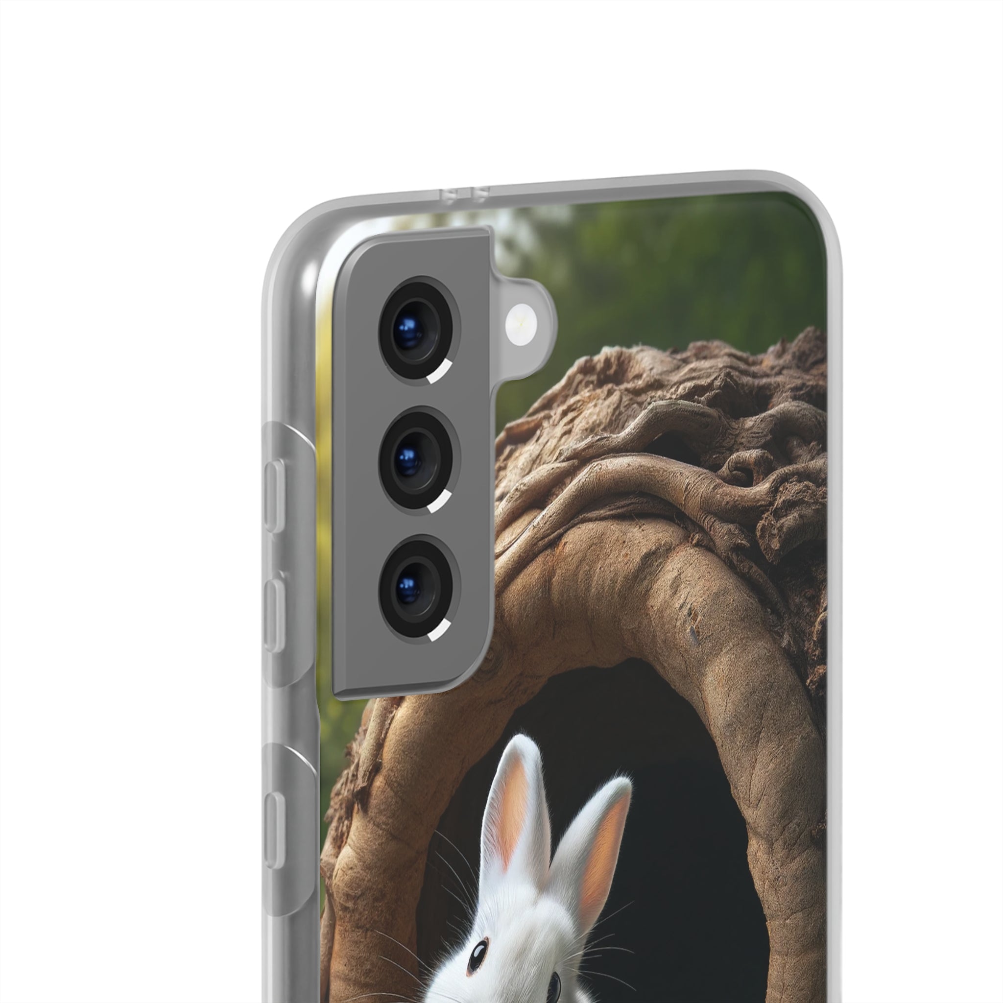 Curious, white rabbit - Flexi Case (Samsung only)