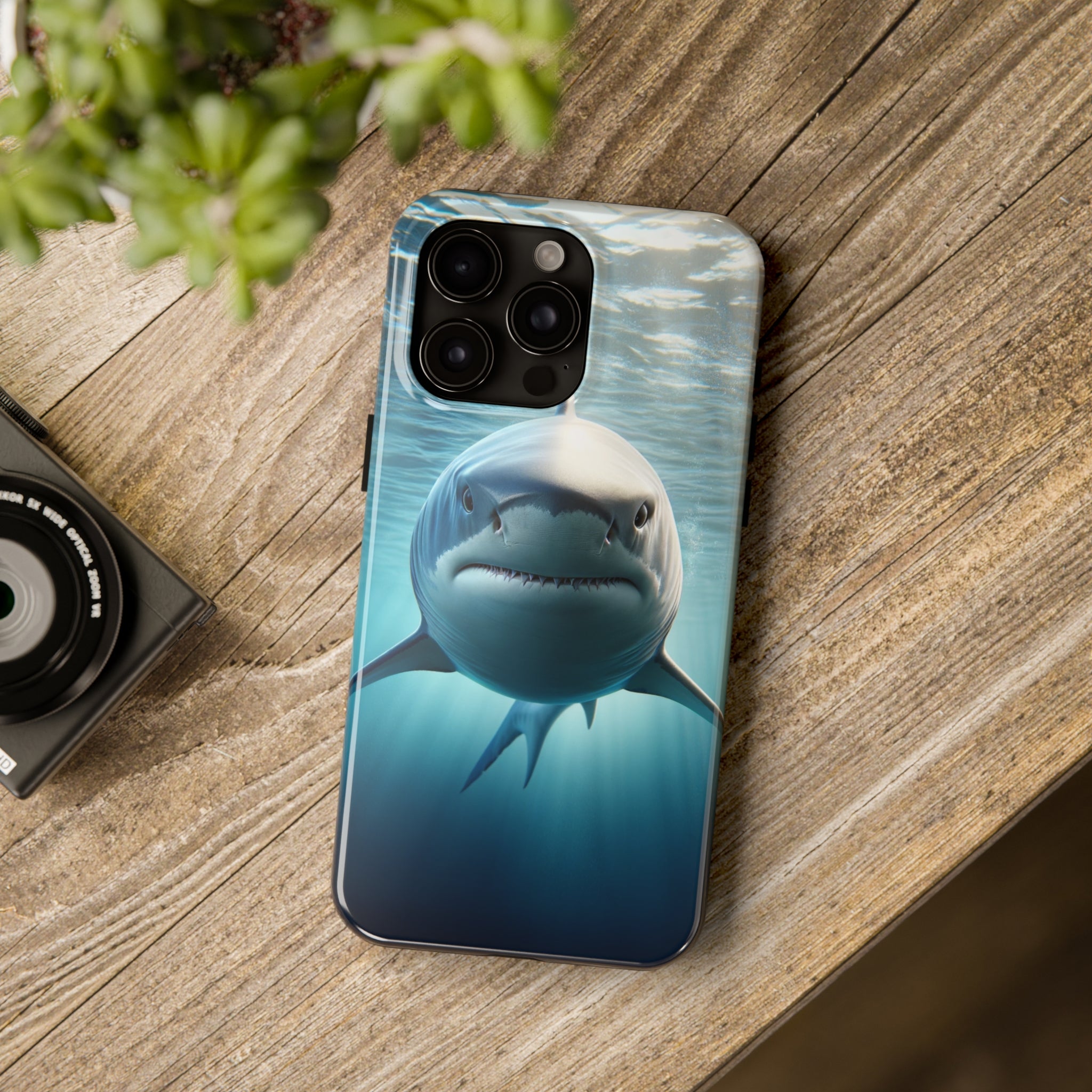 Curious shark - Tough Phone Case