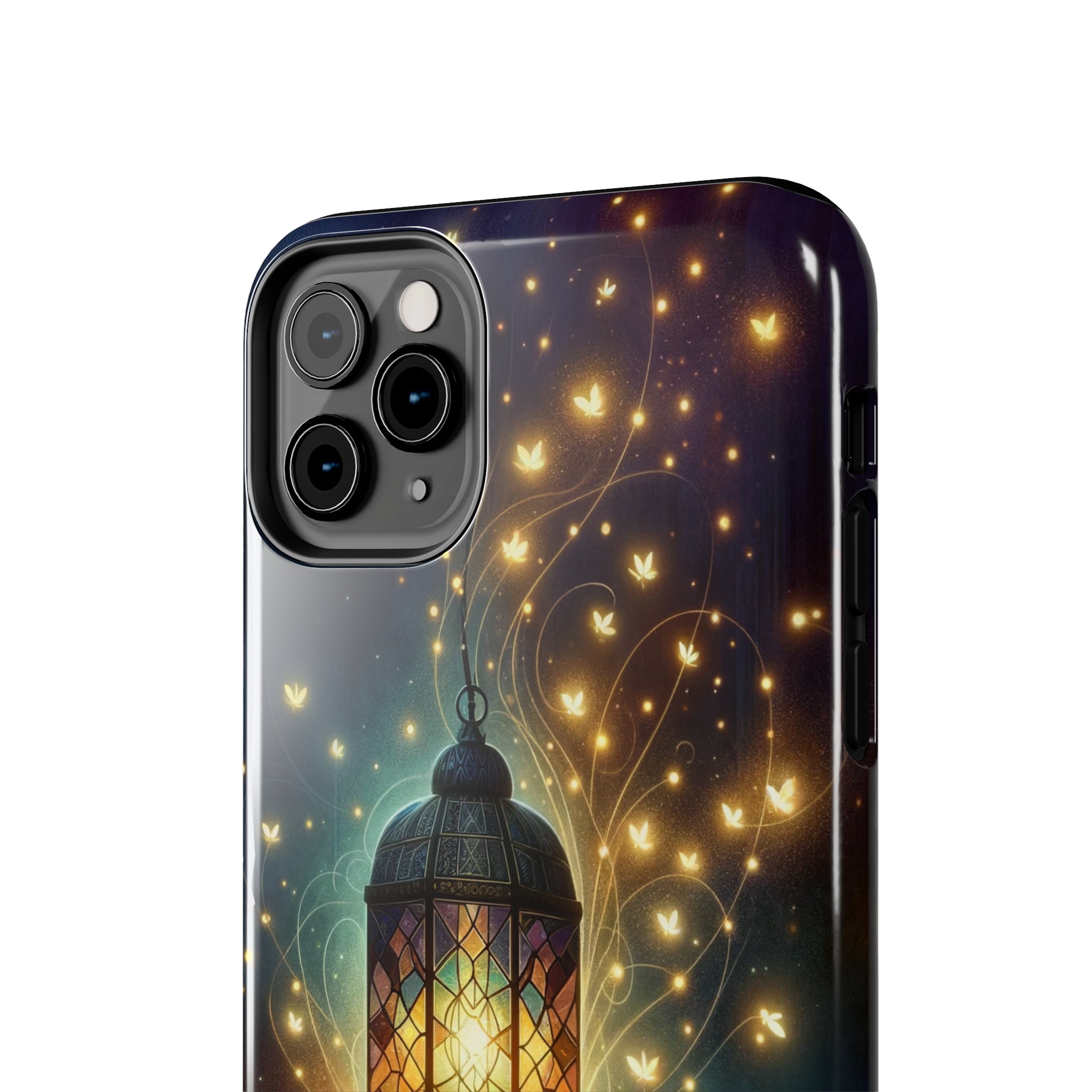 Fireflies around lamp - Tough Phone Case