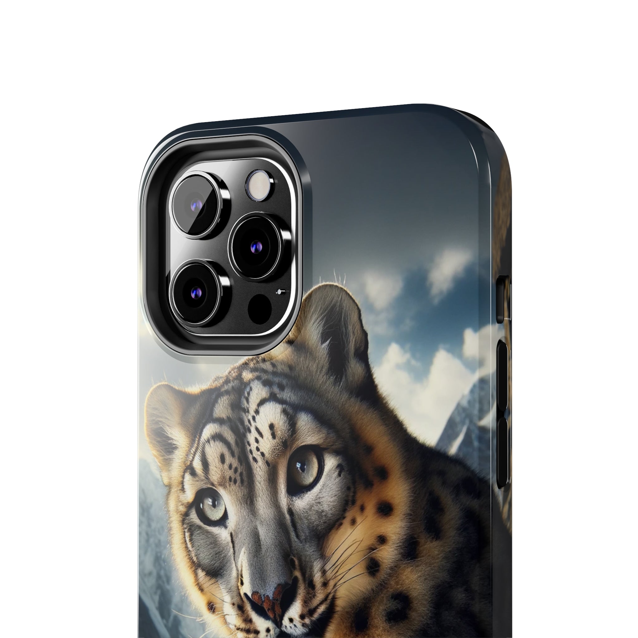 Curious Snow Leopard - Tough Phone Case