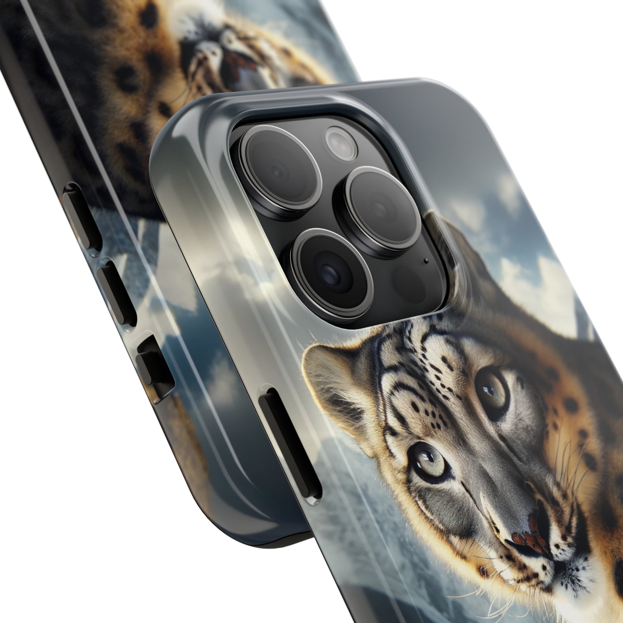 Curious Snow Leopard - Tough Phone Case