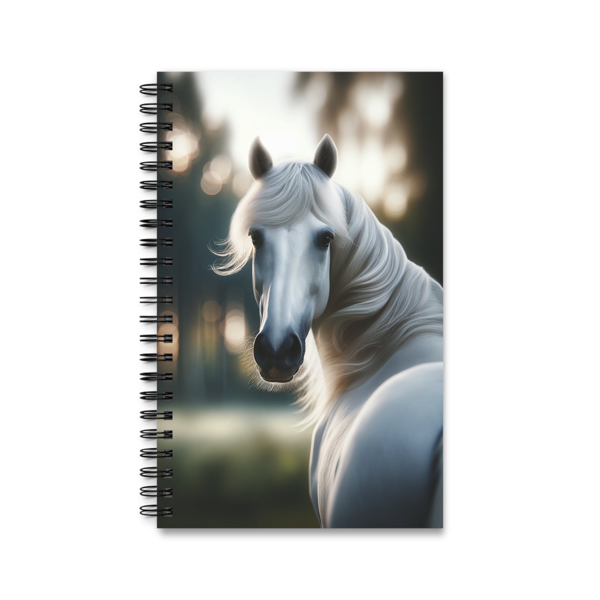 Curious, white horse - Spiral Journal (EU)