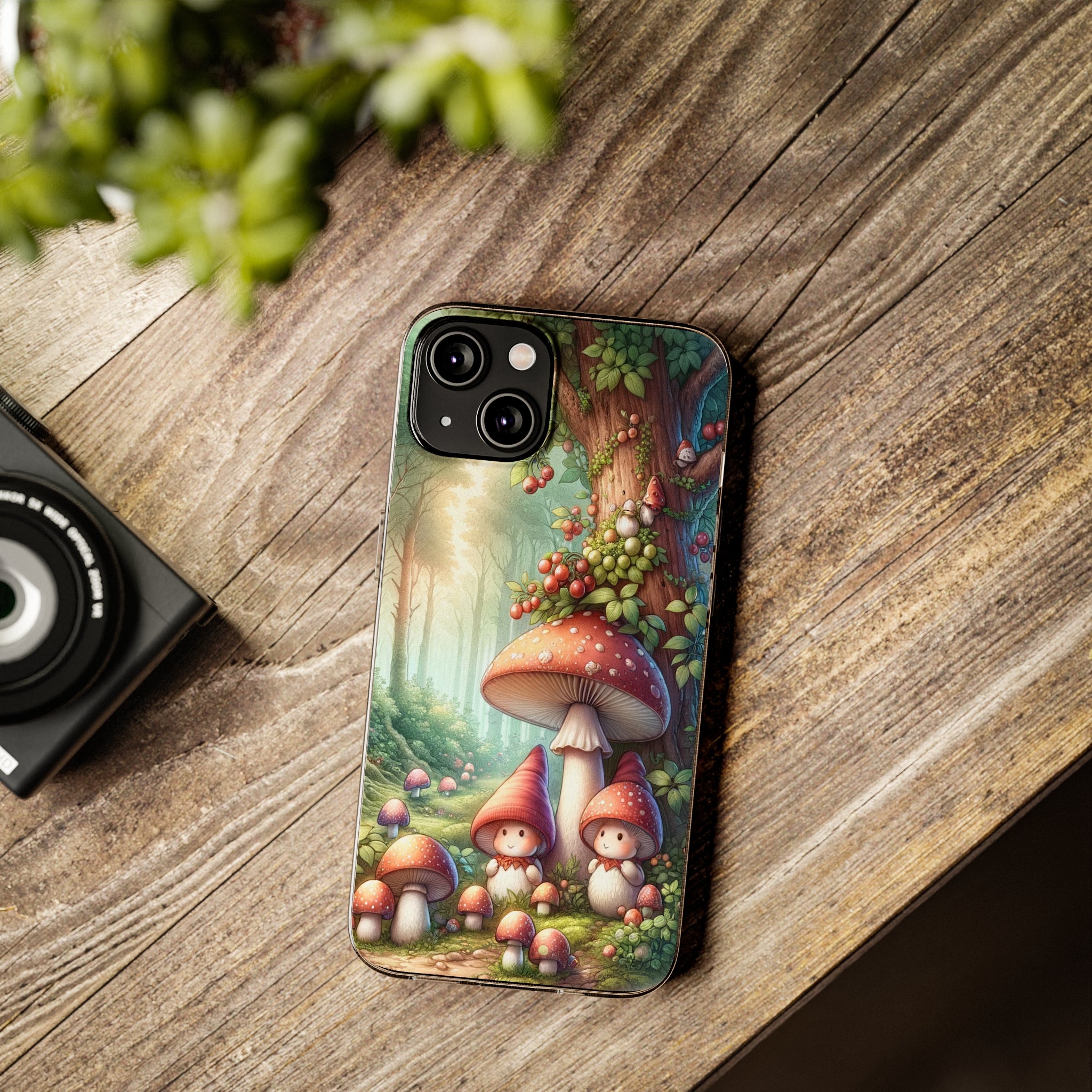 Gnomes and mushrooms - Soft Phone Case