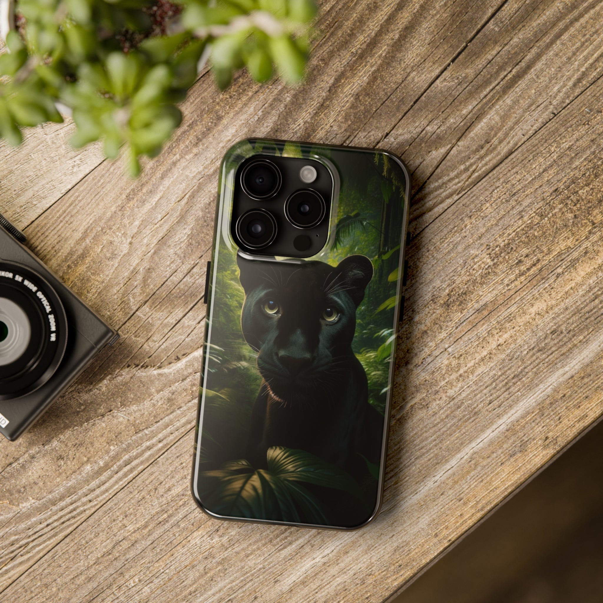 Curious black panther - Tough Phone Case