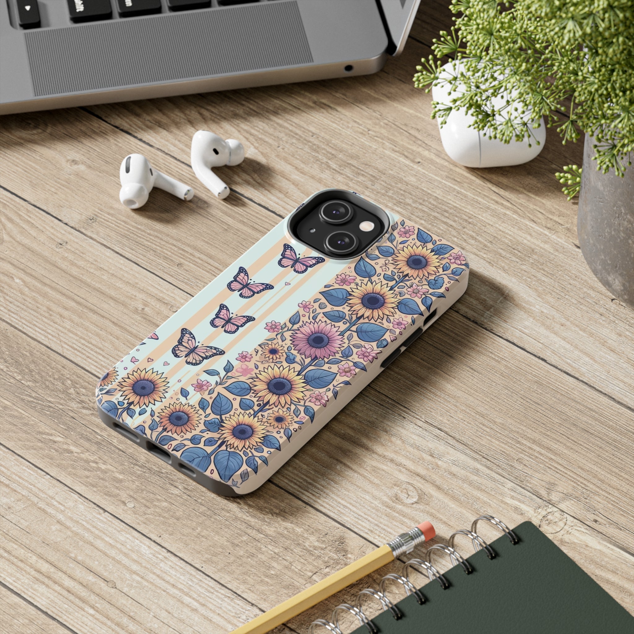 Butterflies and Sunflowers - Tough Phone Case