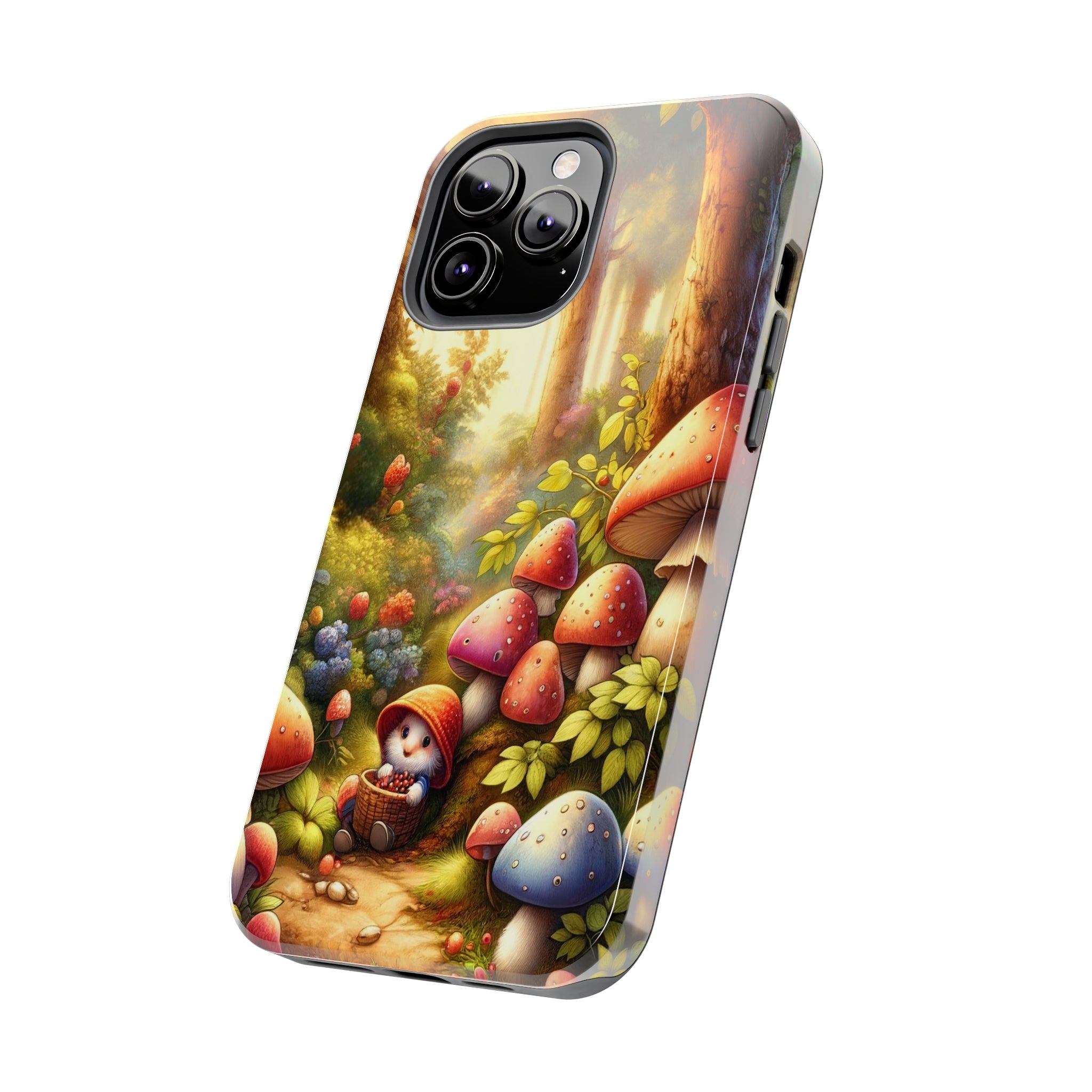 Gnomes sitting under mushroom - Tough Phone Case