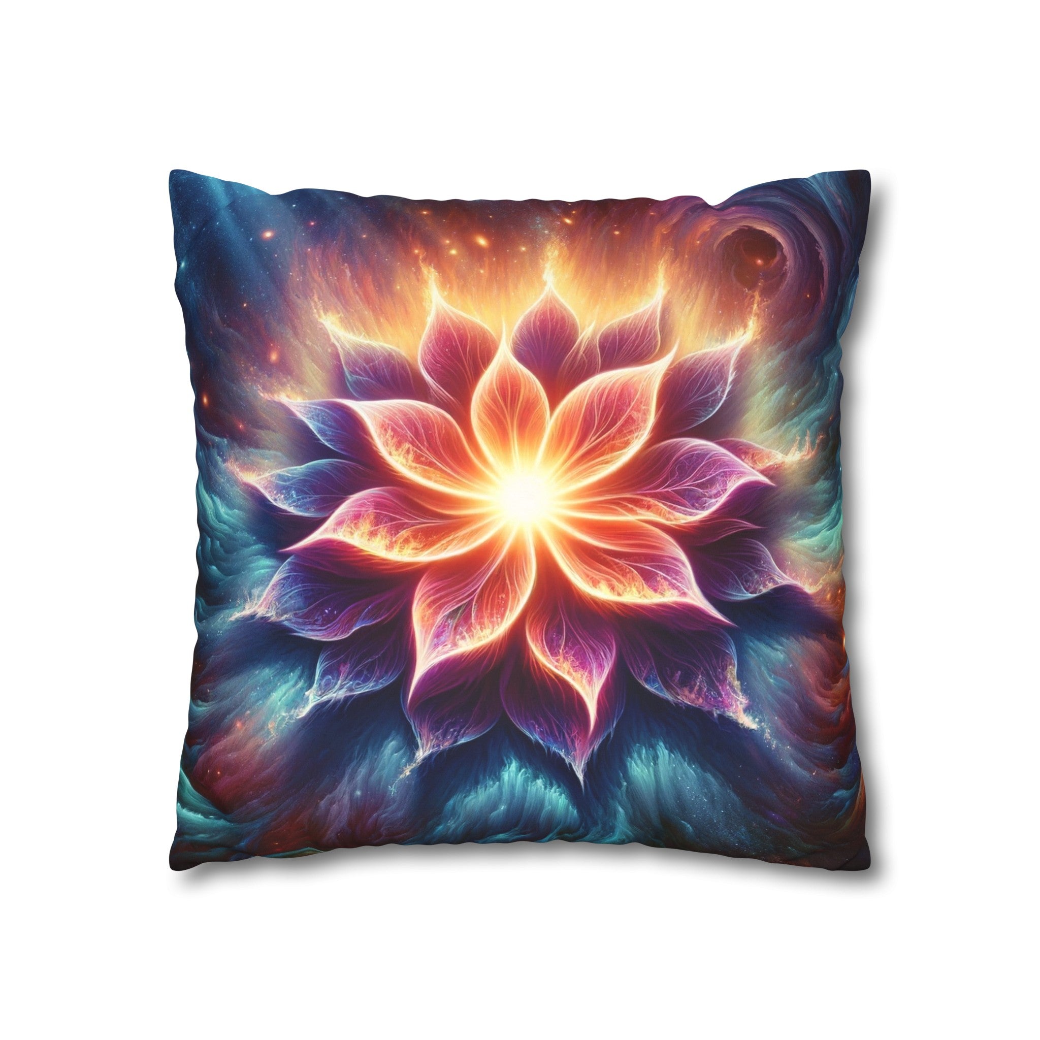 Galaxy-flower (1) - Suede Square Pillowcase