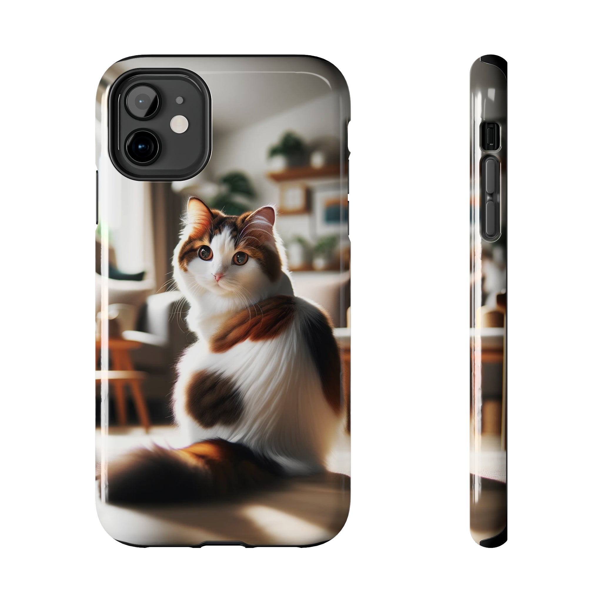 White-brown cat - Tough Phone Case