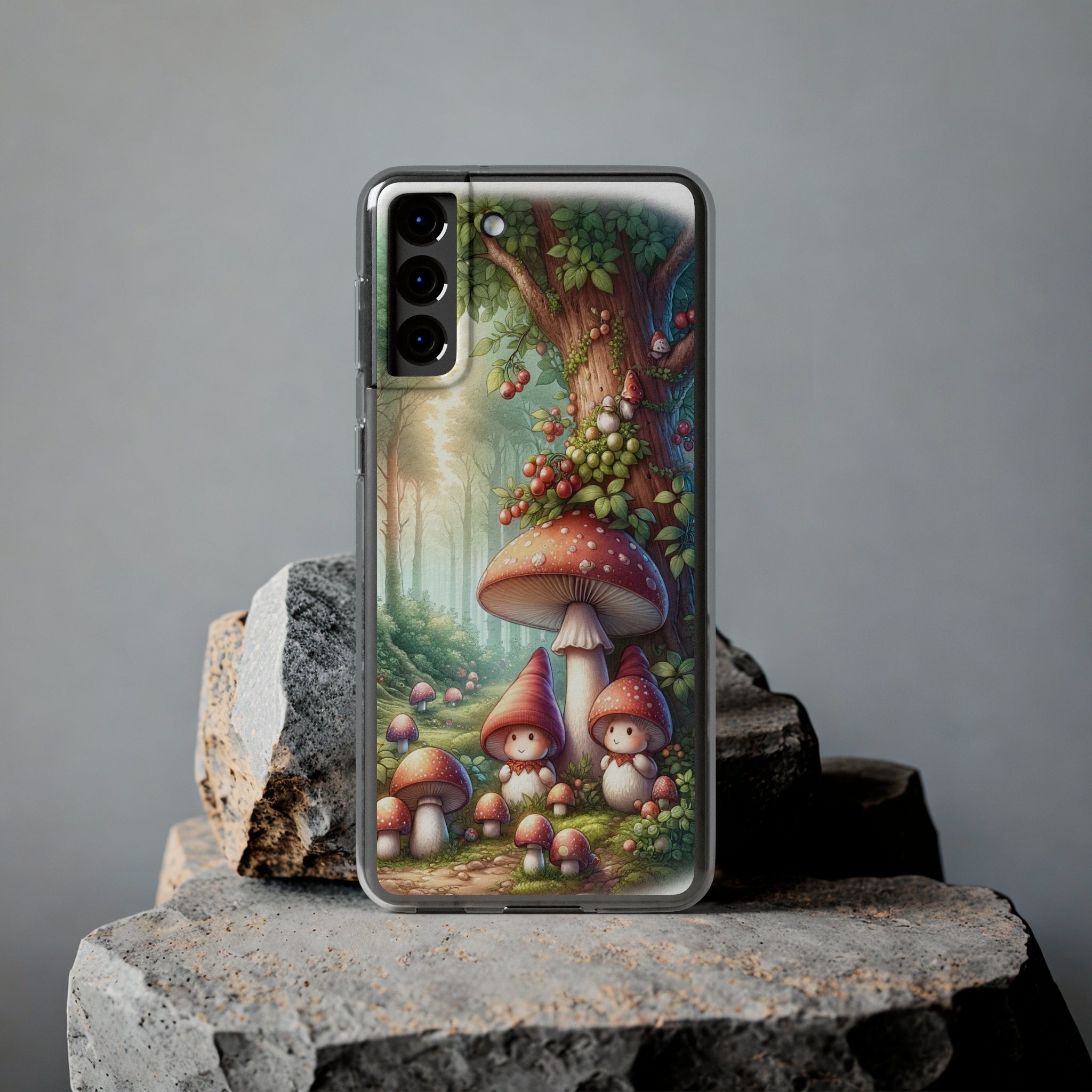 Gnomes and mushrooms - Soft Phone Case