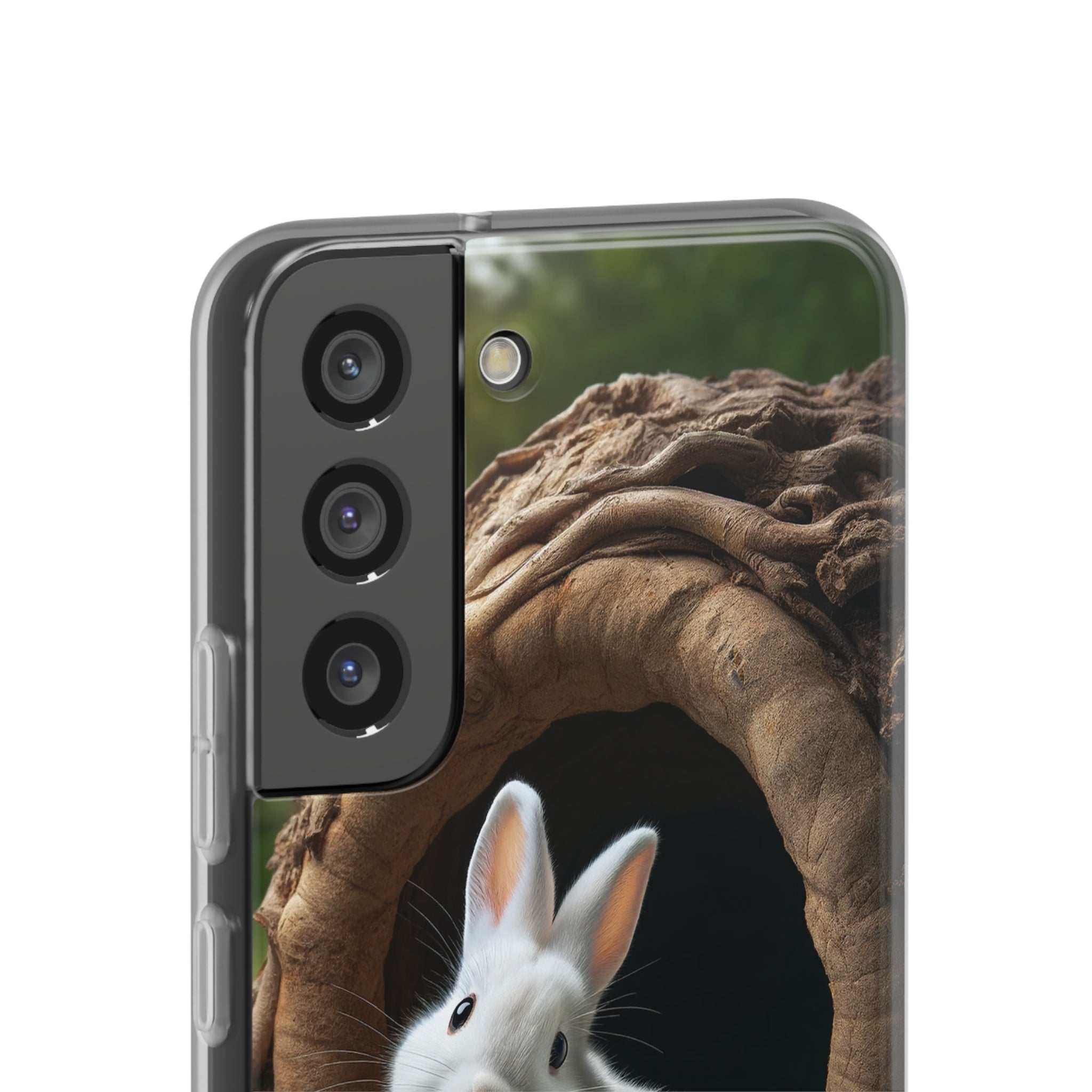 Curious, white rabbit - Flexi Case (Samsung only)