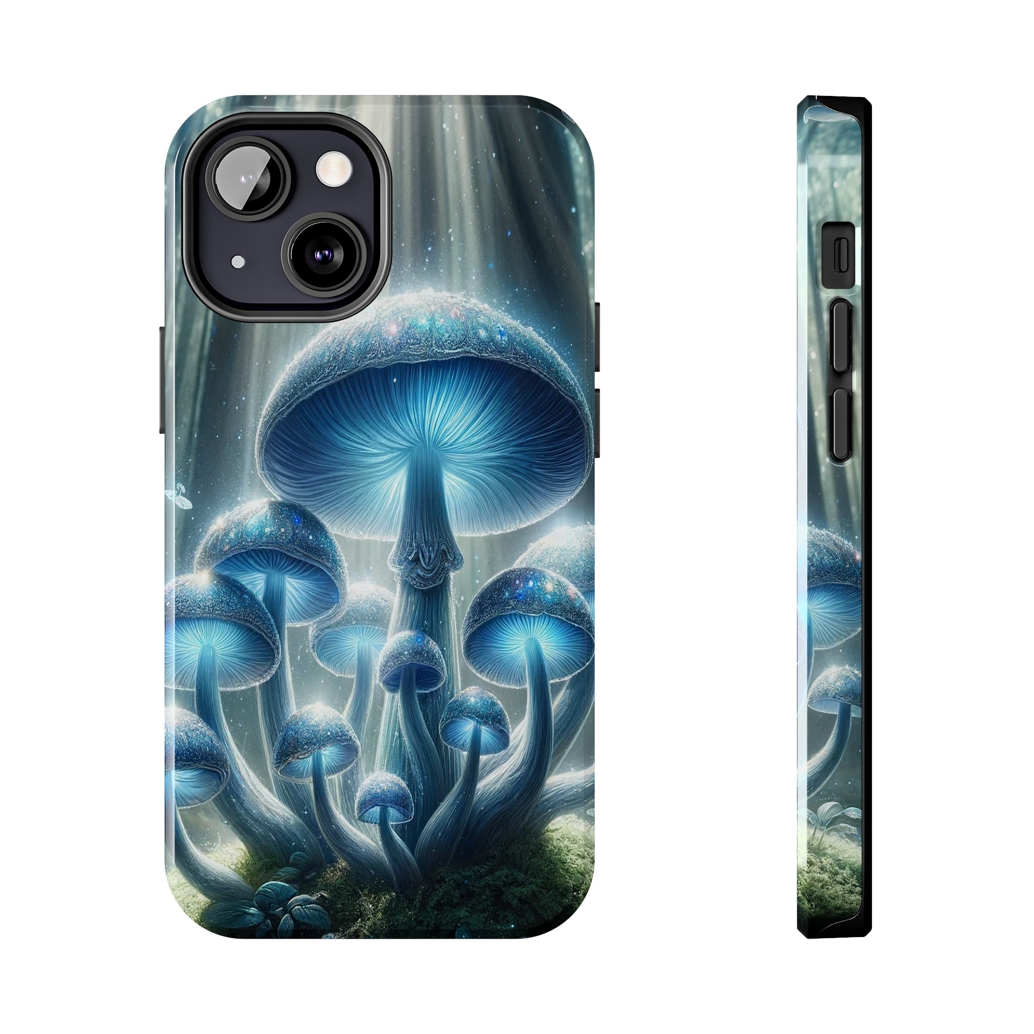 Light blue mushrooms - Tough Phone Case