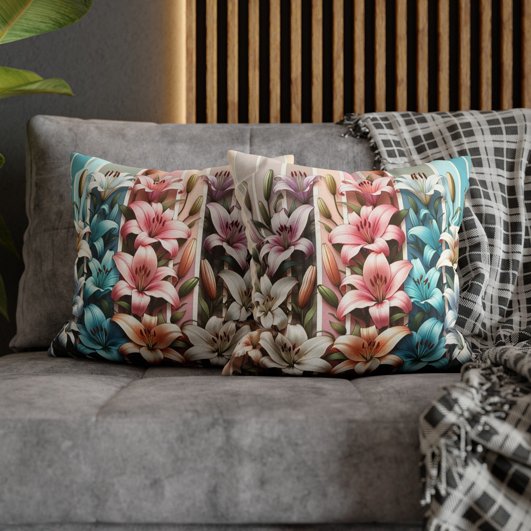 Lilies 4 - Polyester Square Pillowcase