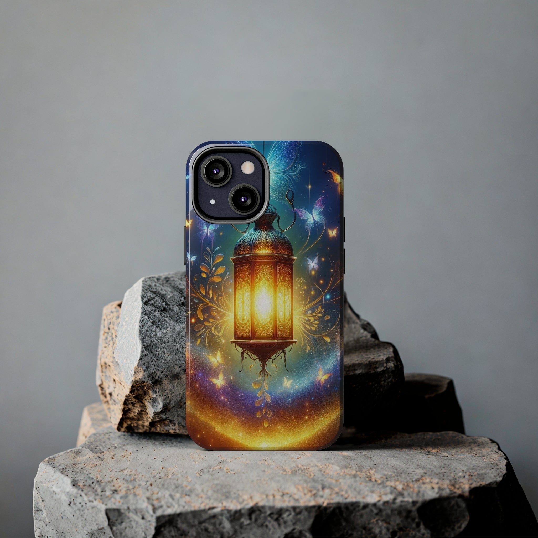 Butterflies around a lamp - Tough Phone Case