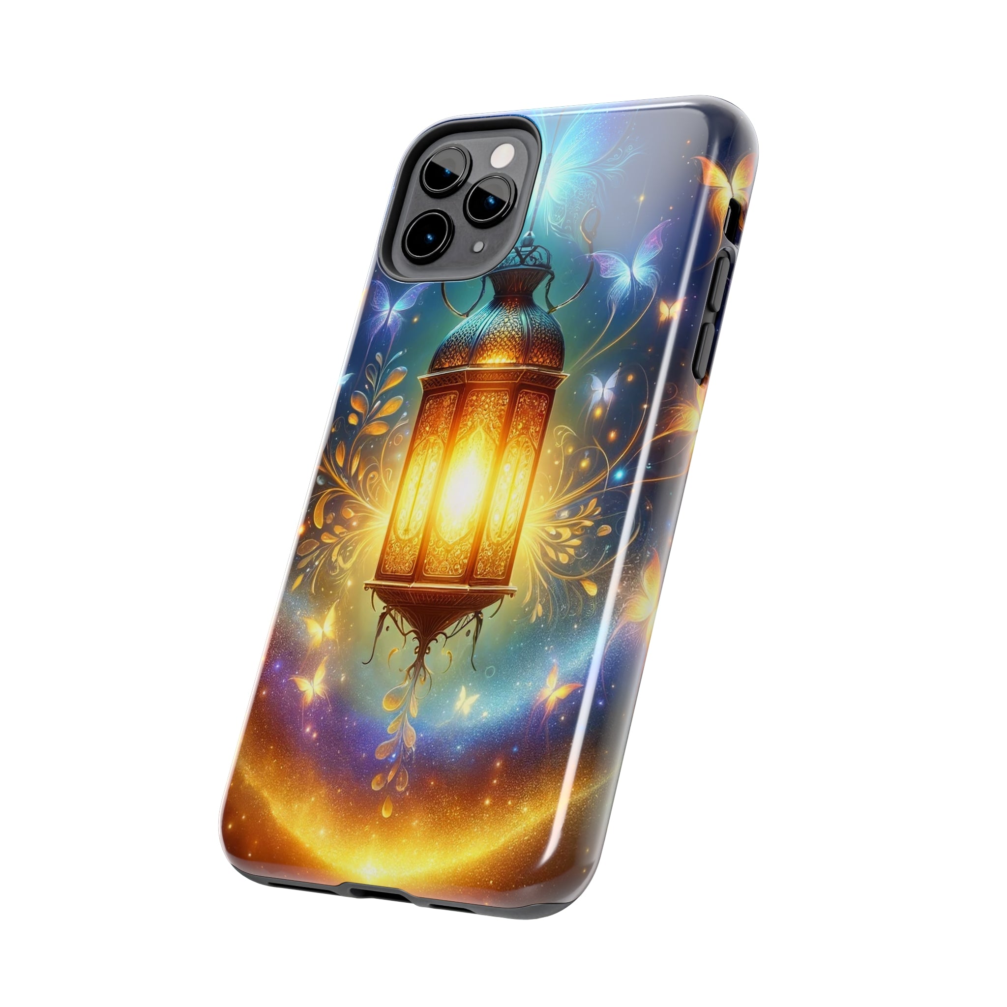 Butterflies around a lamp - Tough Phone Case