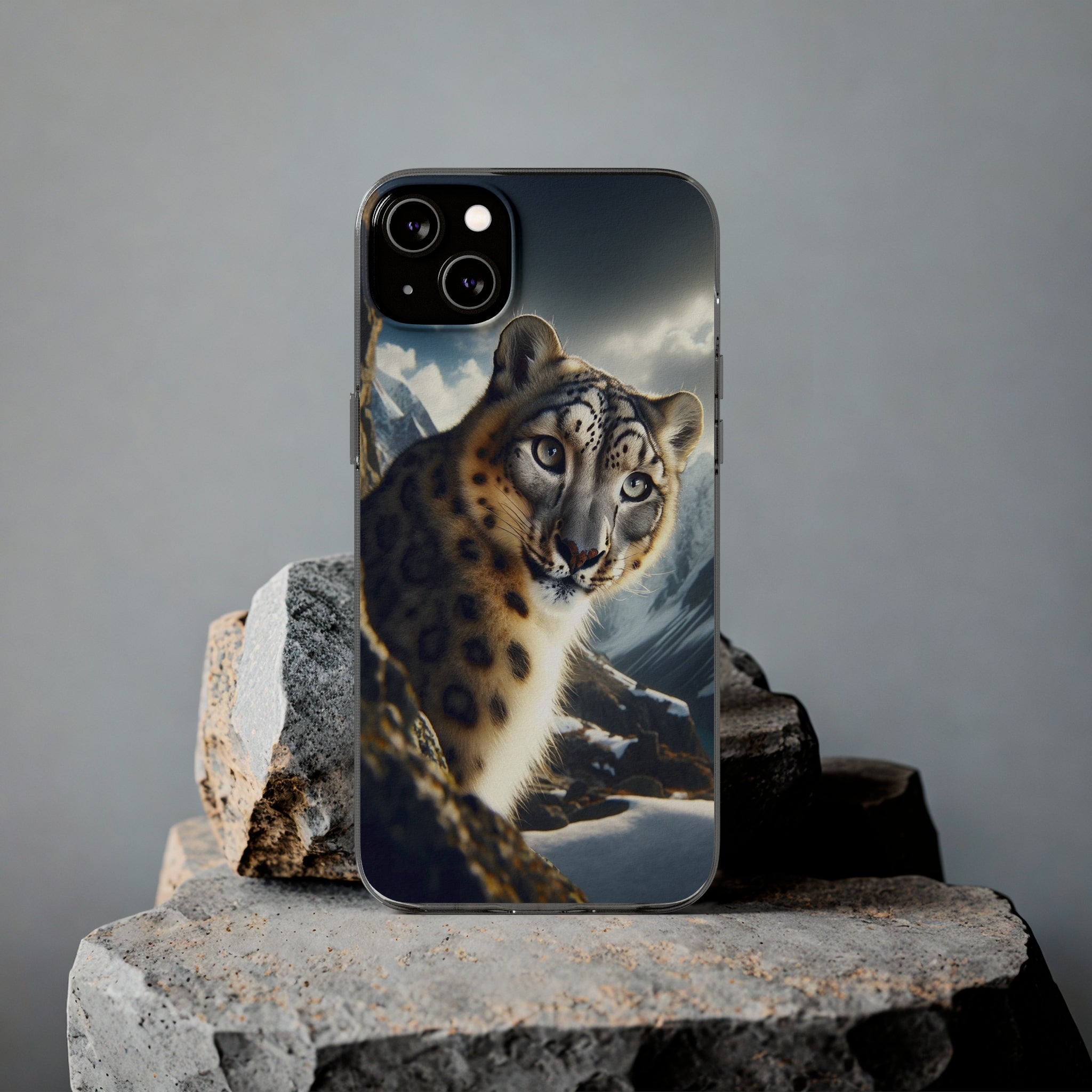 Snow Leopard - Soft Phone Case