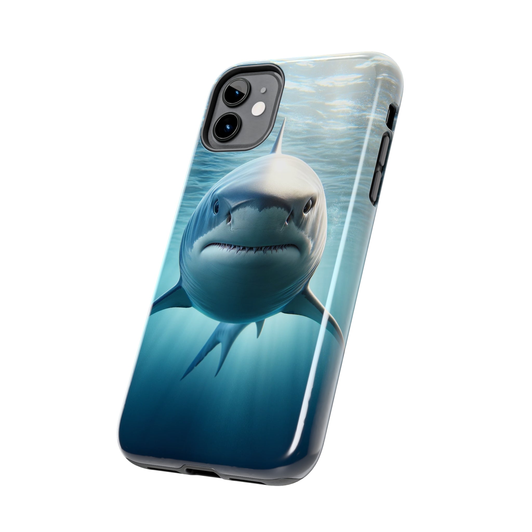 Curious shark - Tough Phone Case