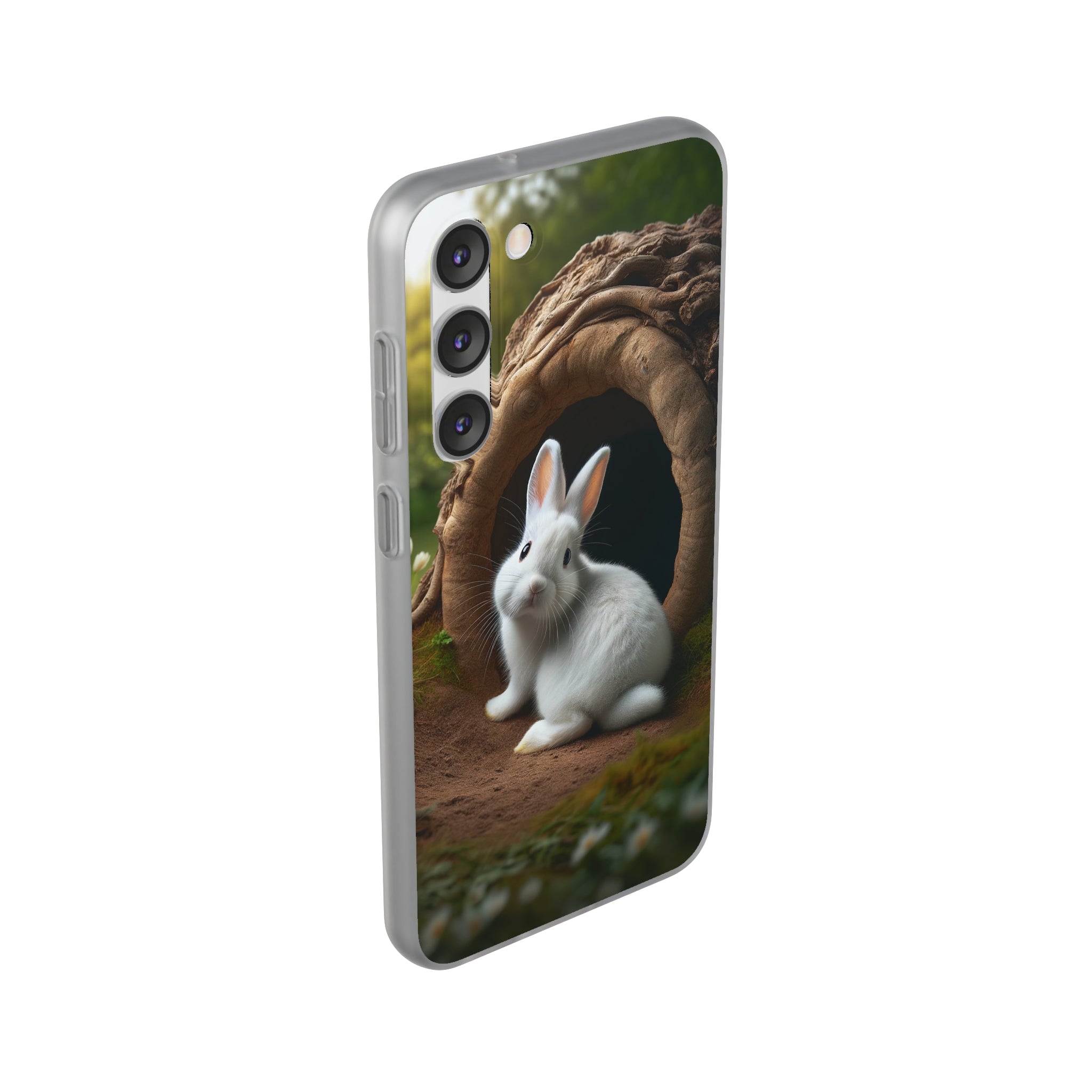 Curious, white rabbit - Flexi Case (Samsung only)