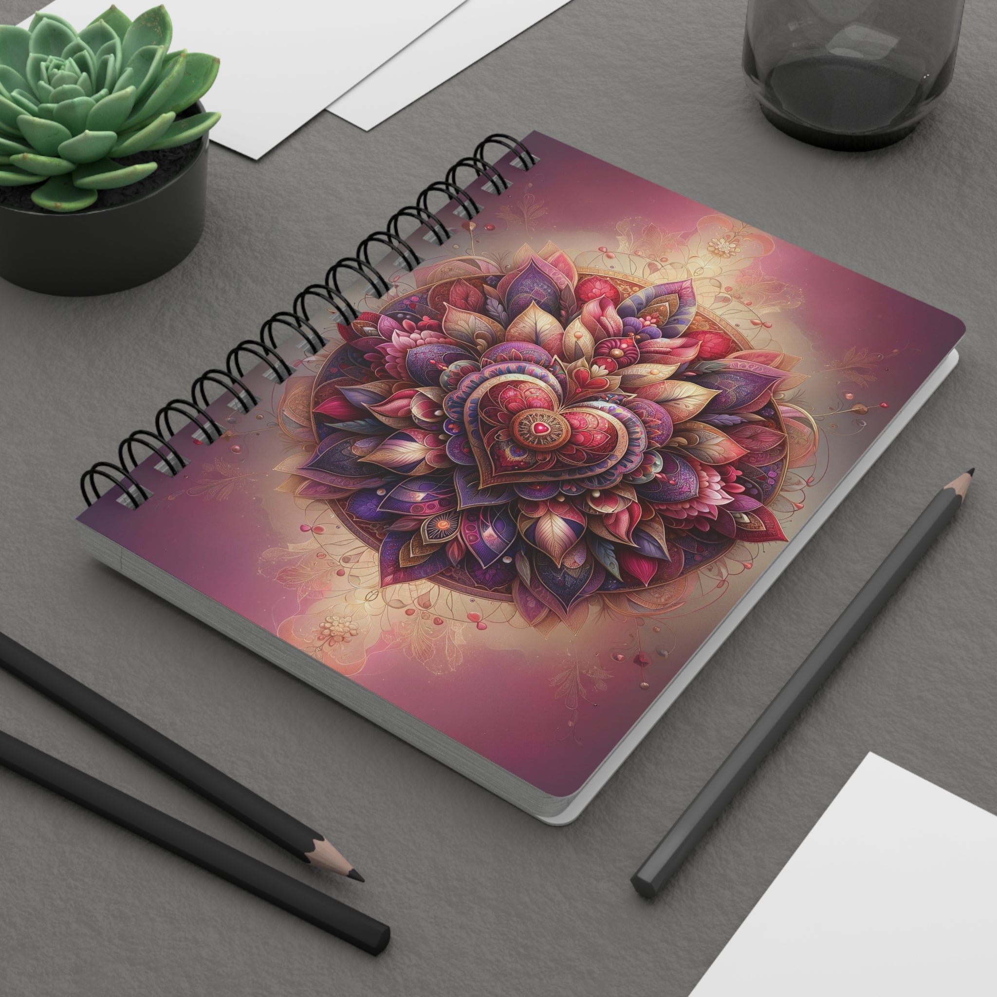 Pink Mandala - Spiral Notebook