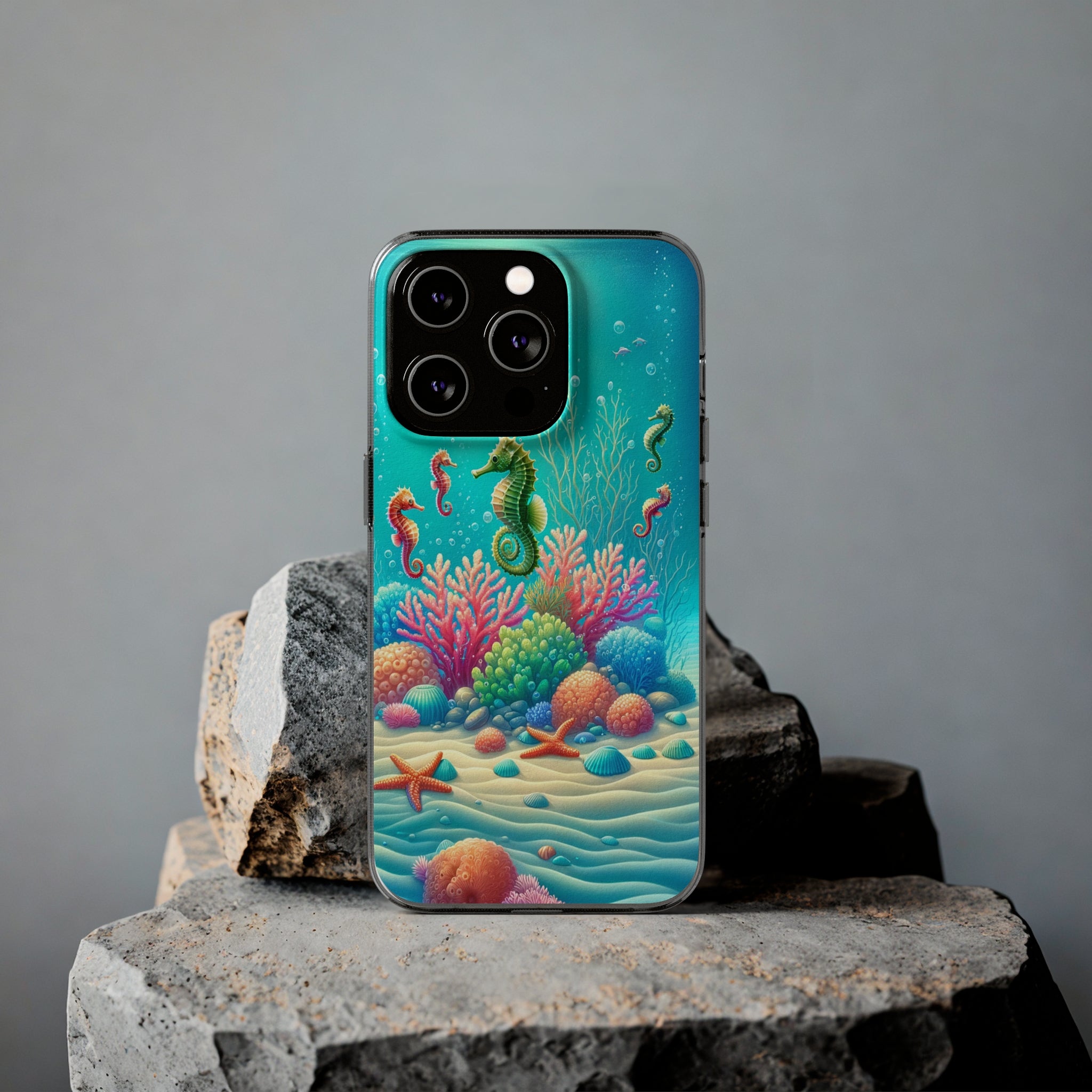 Seahorses - Soft Phone Case