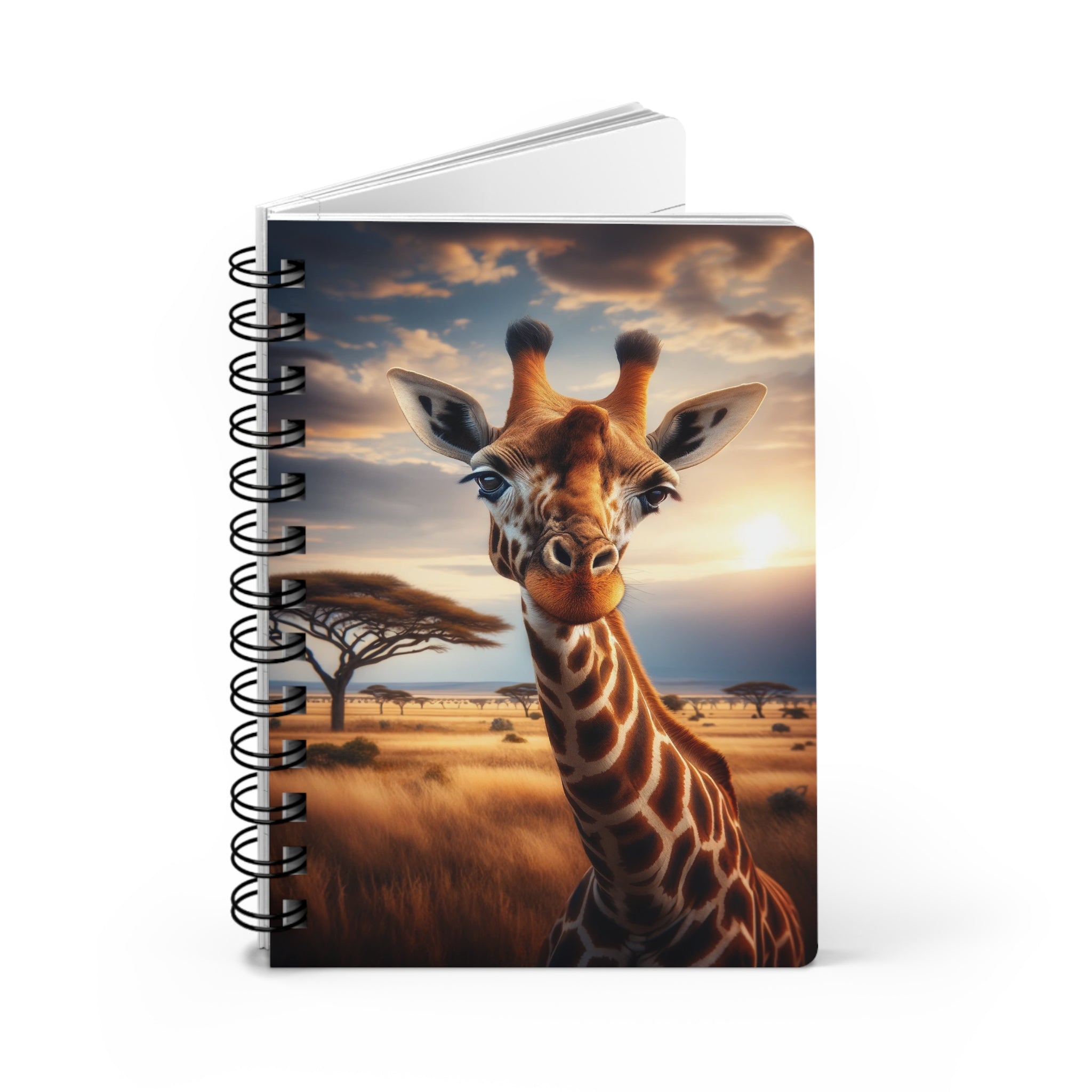 A curious giraffe 2 - Spiral Notebook