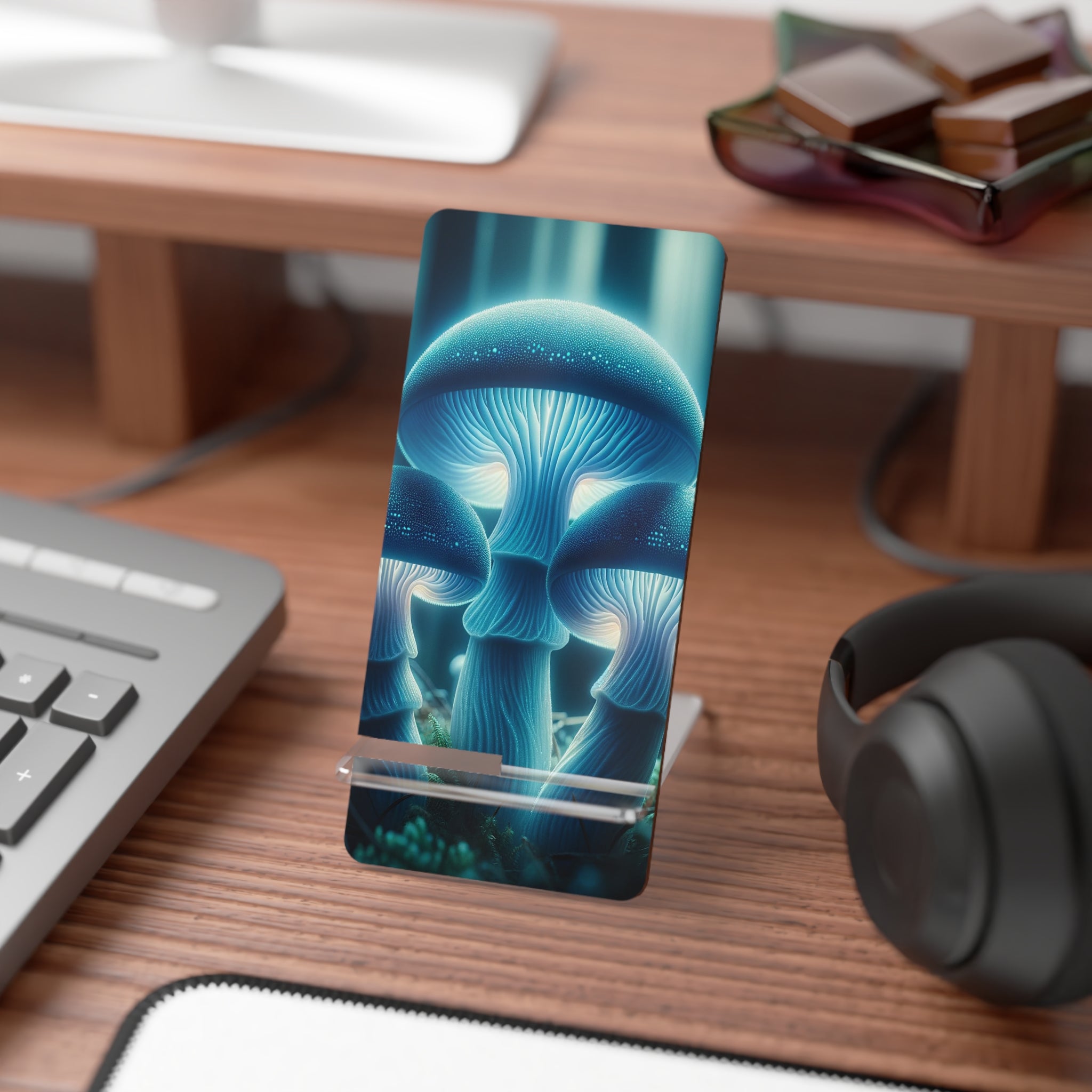 Blue mushrooms - Smartphone Stand