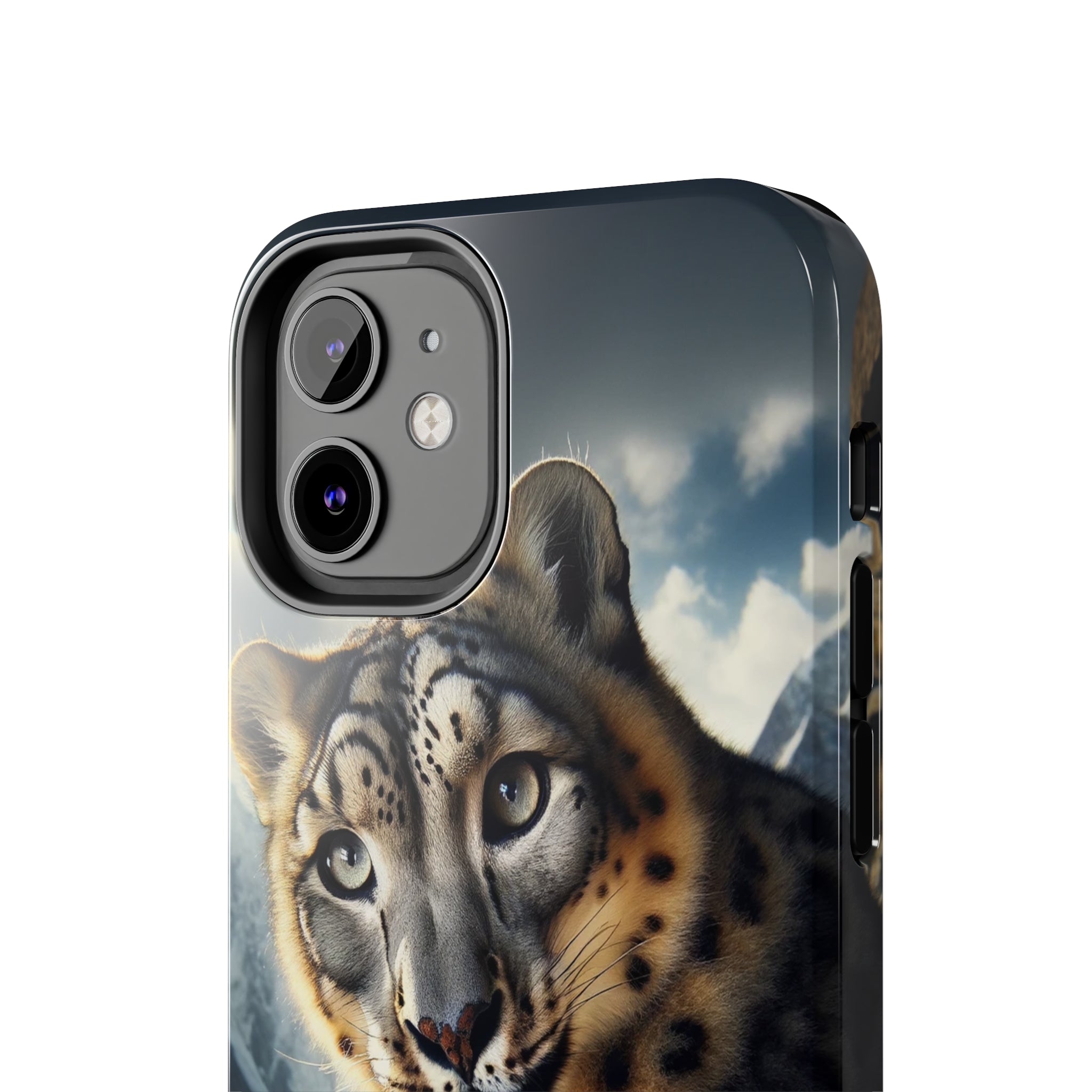 Curious Snow Leopard - Tough Phone Case