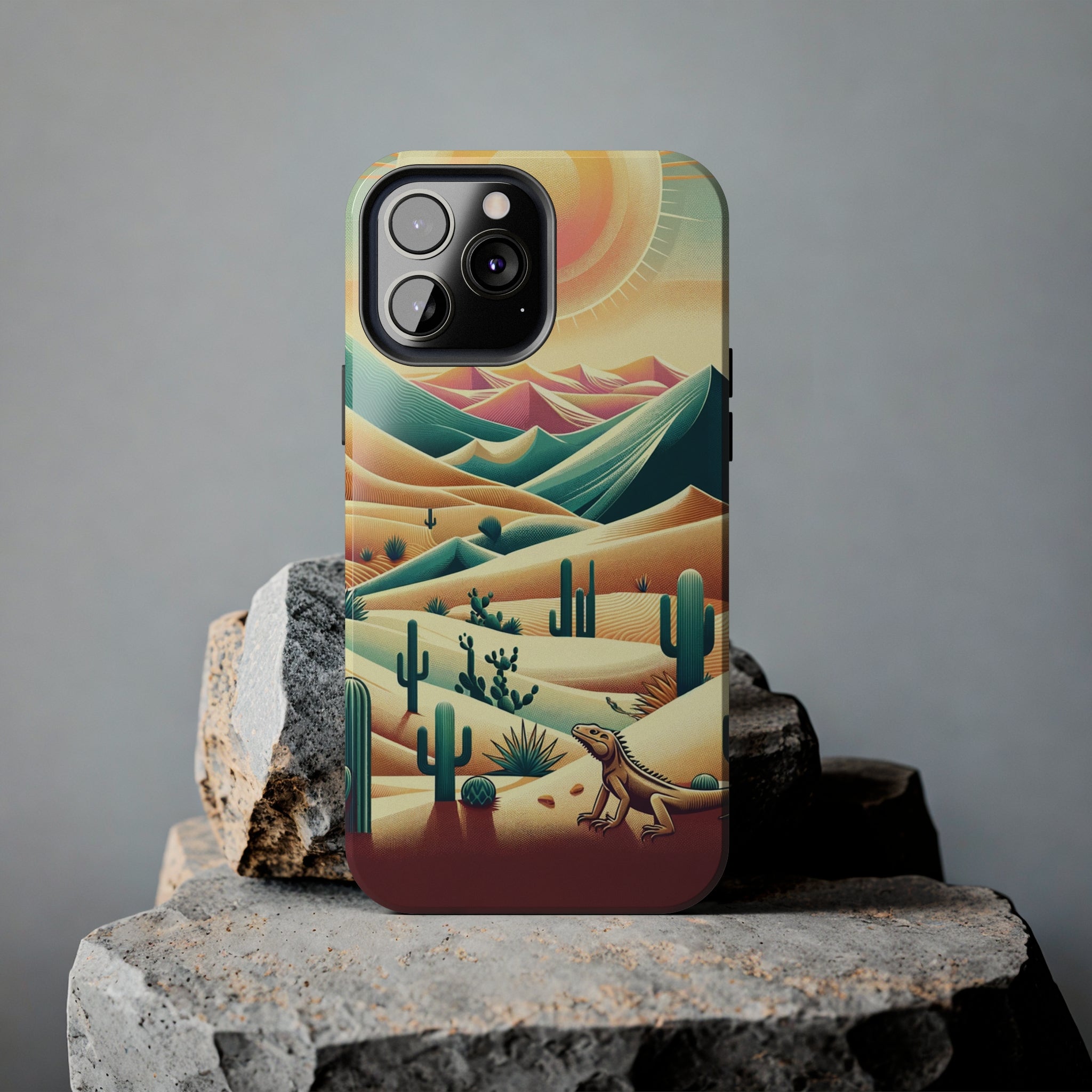 Iguana in the desert - Tough Phone Case