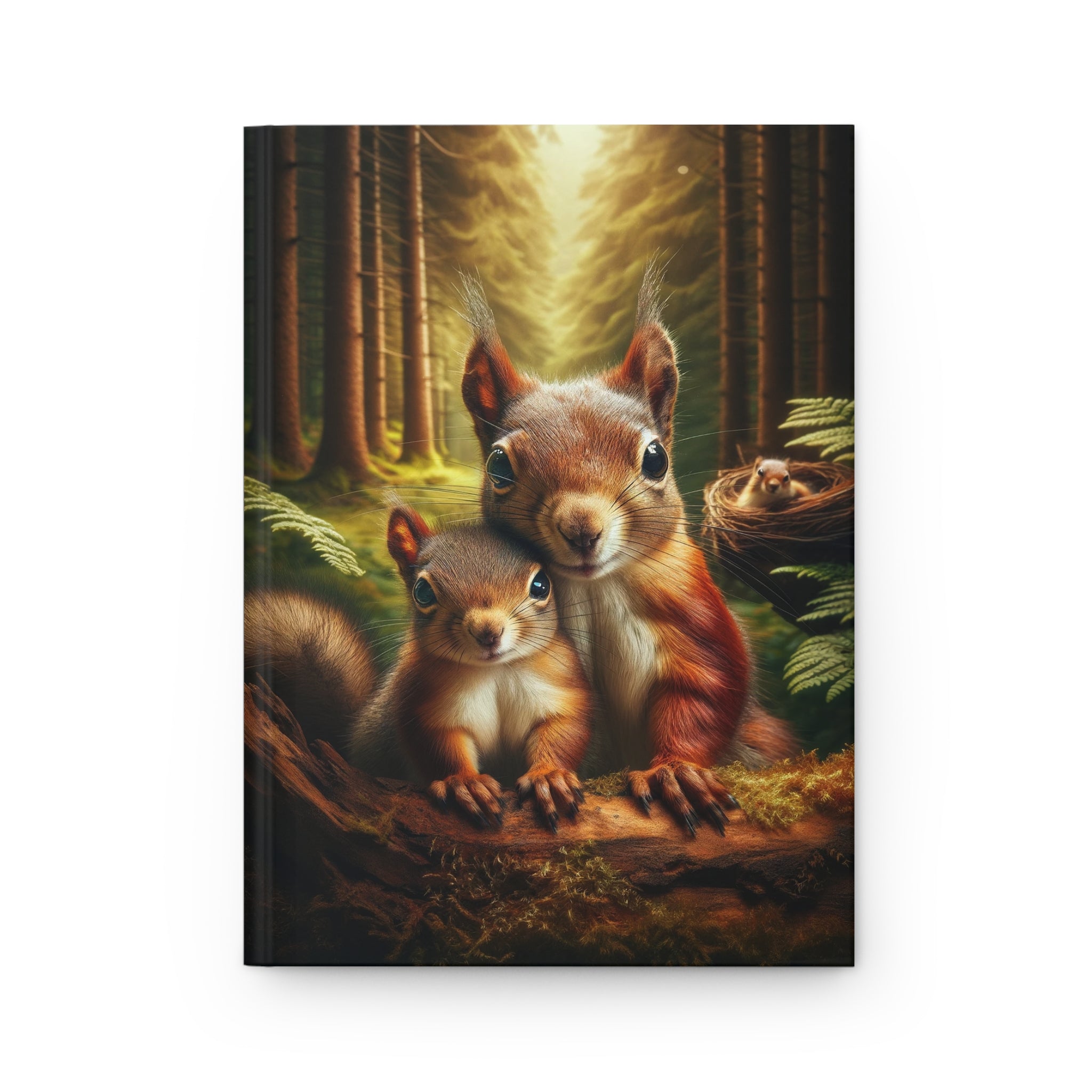 Squirrel family - Hardcover Notebook