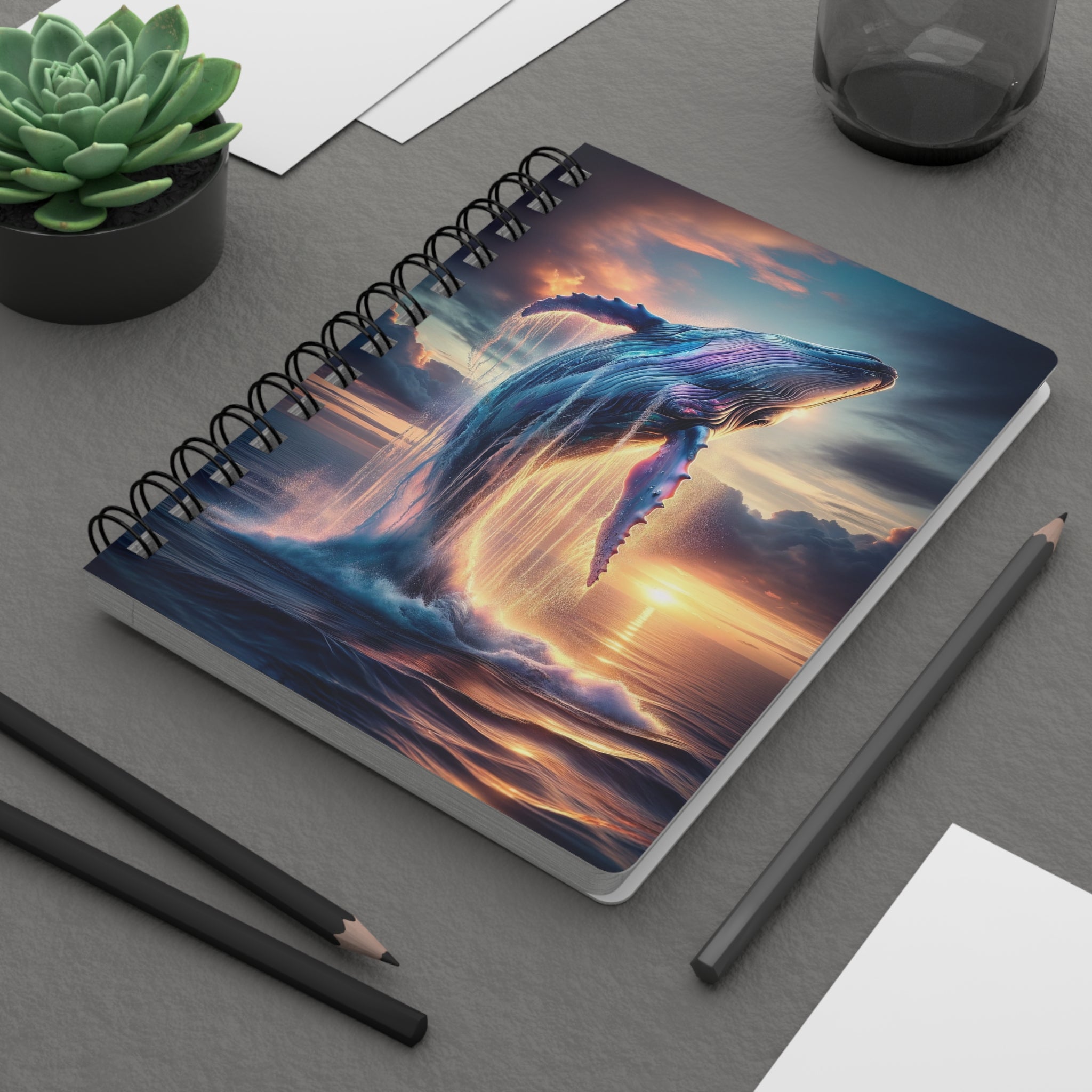 Whale - Spiral Notebook