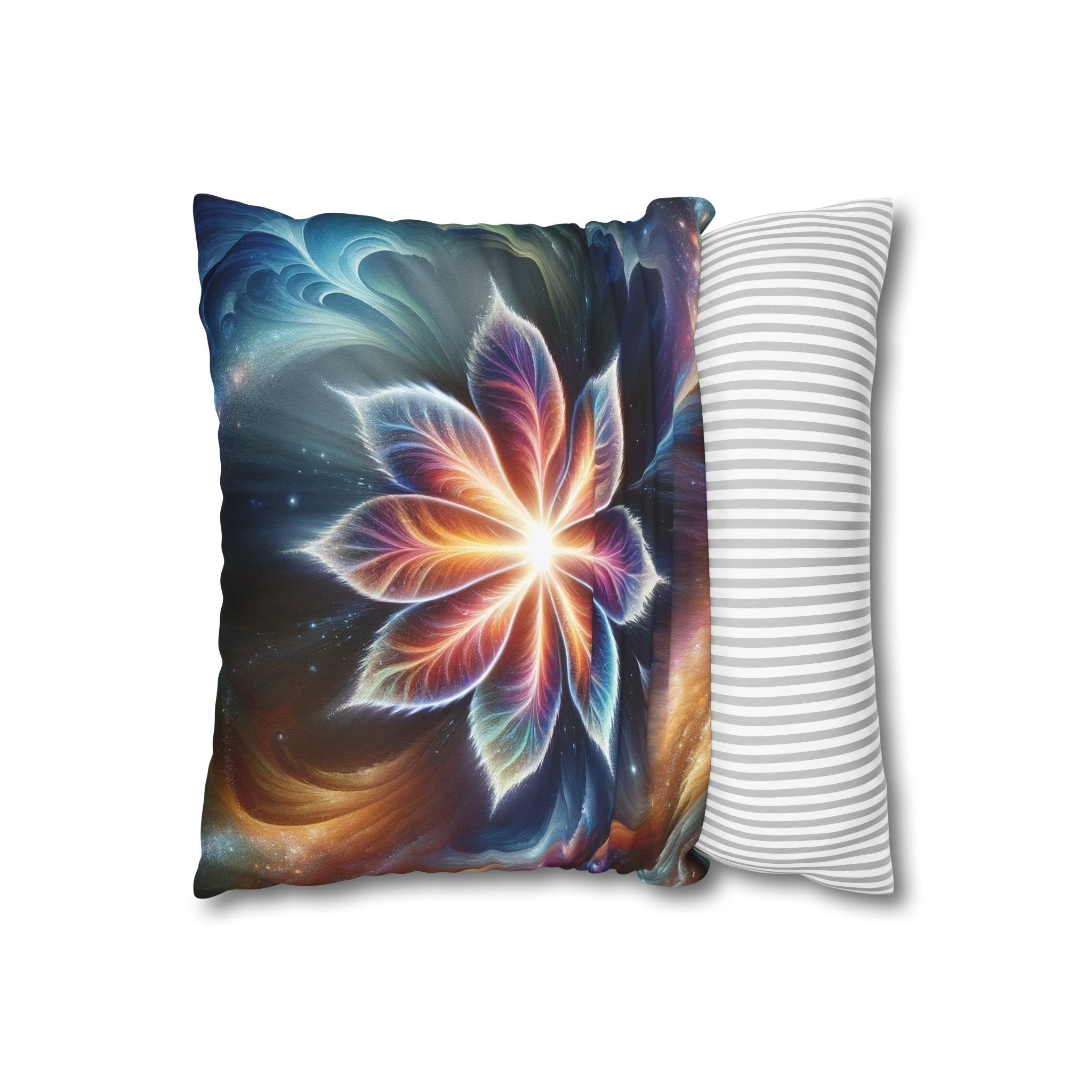 Galaxy-flower 2 - Spun Polyester Square Pillowcase