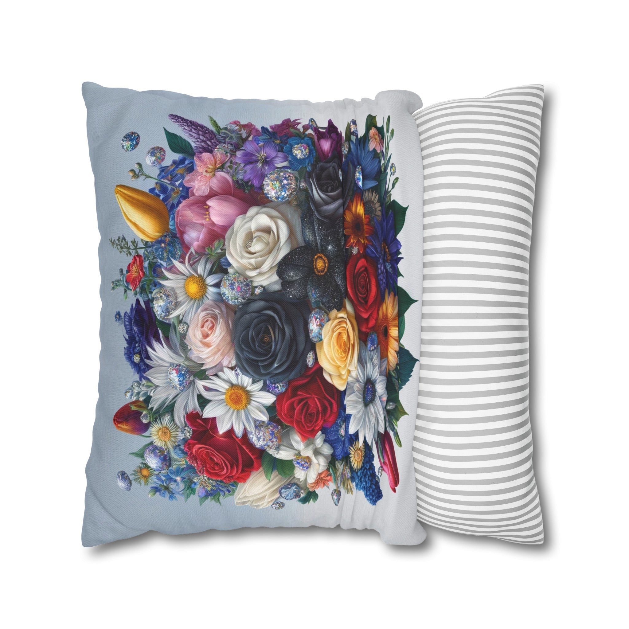 Colourful Bouquet (6) - Polyester Square Pillowcase